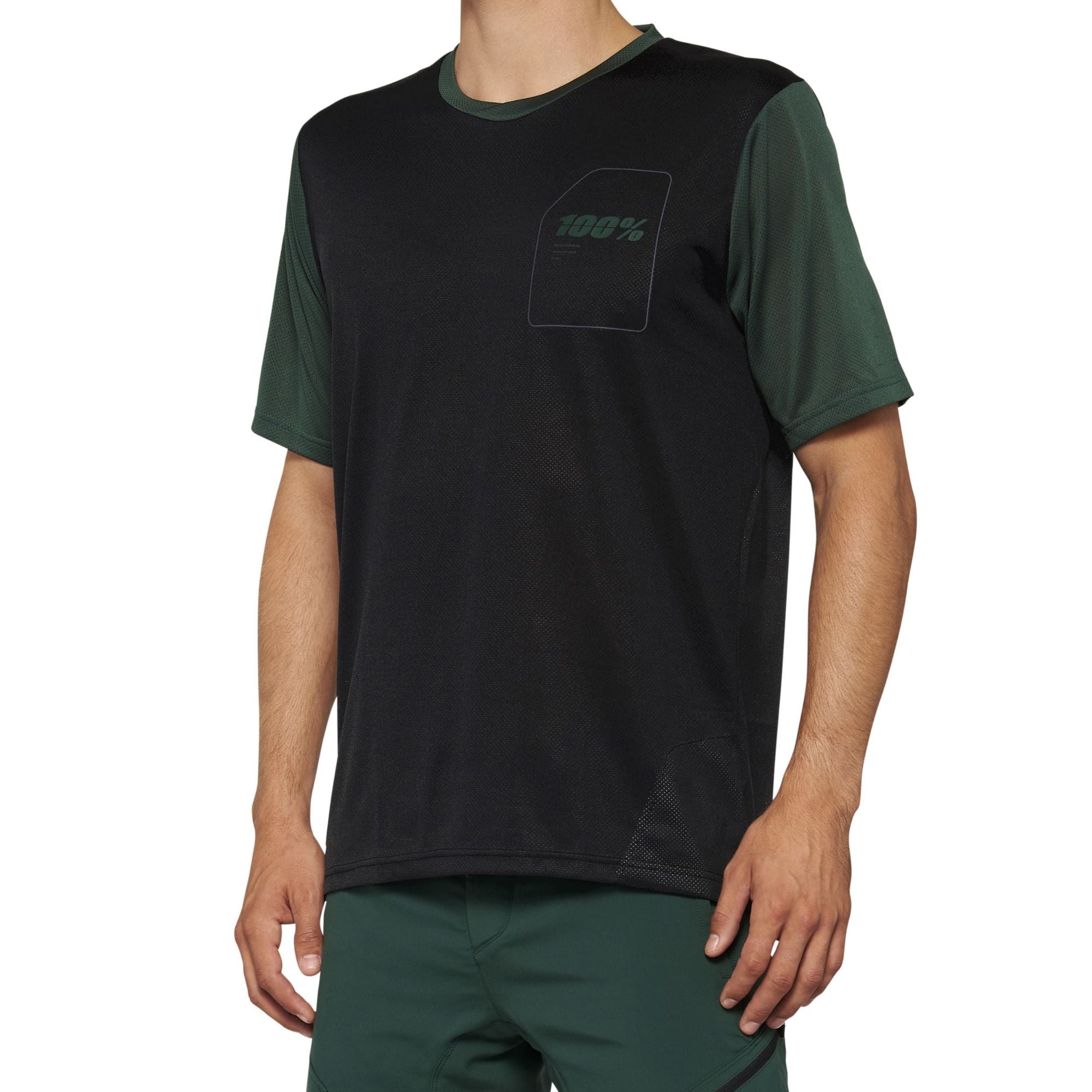 100% Ridecamp Jersey Black / Forest Green FREE 1 YEAR Returns, FREE UK Delivery | ThrottleChimp