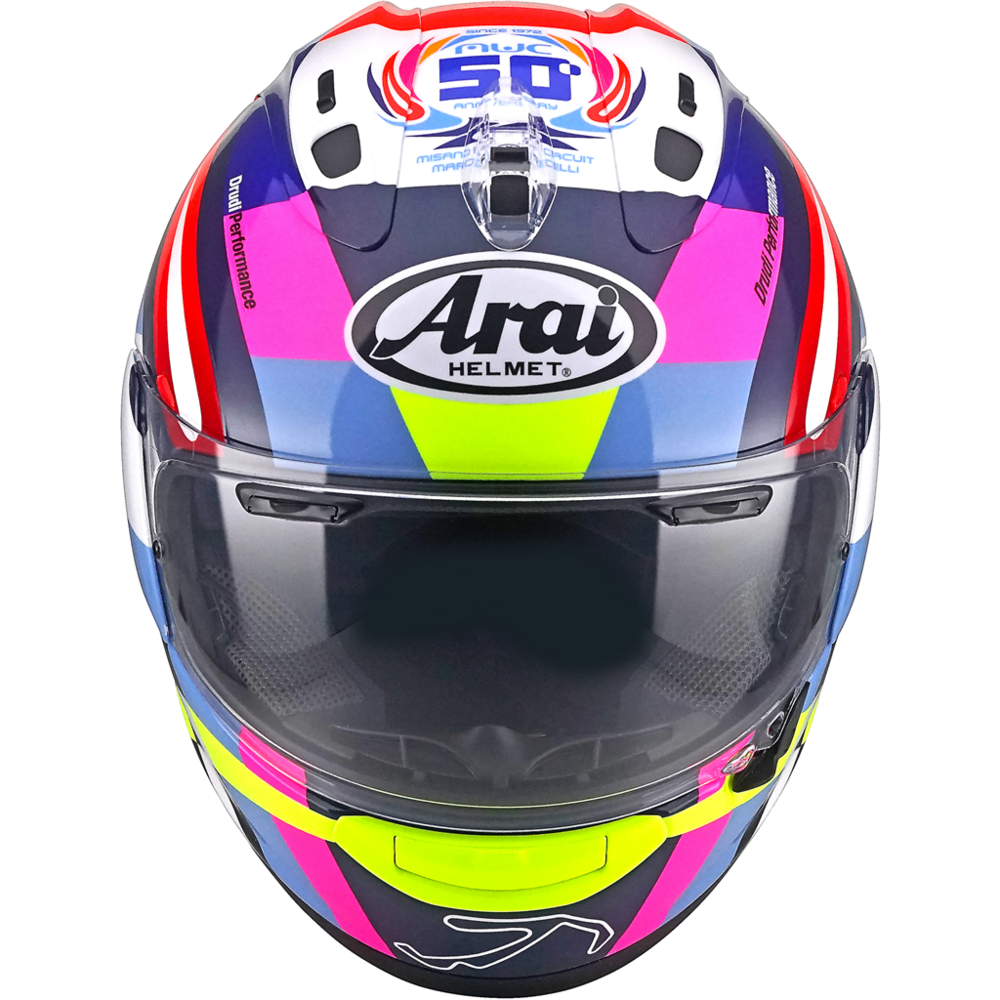 Arai RX-7V Evo MWC Misano World Circuit Full Face Helmet (Image 2) - ThrottleChimp