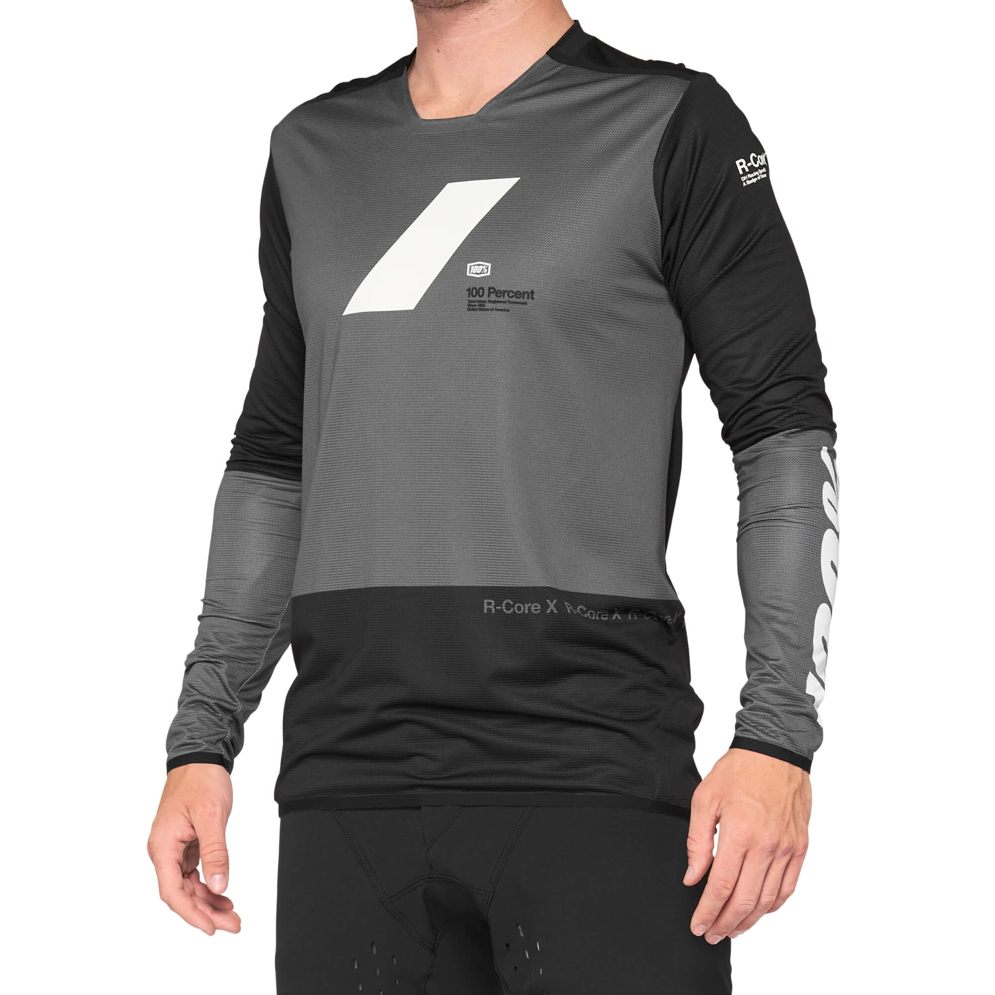 100% R-Core X Jersey Charcoal / Black FREE 1 YEAR Returns, FREE UK Delivery | ThrottleChimp