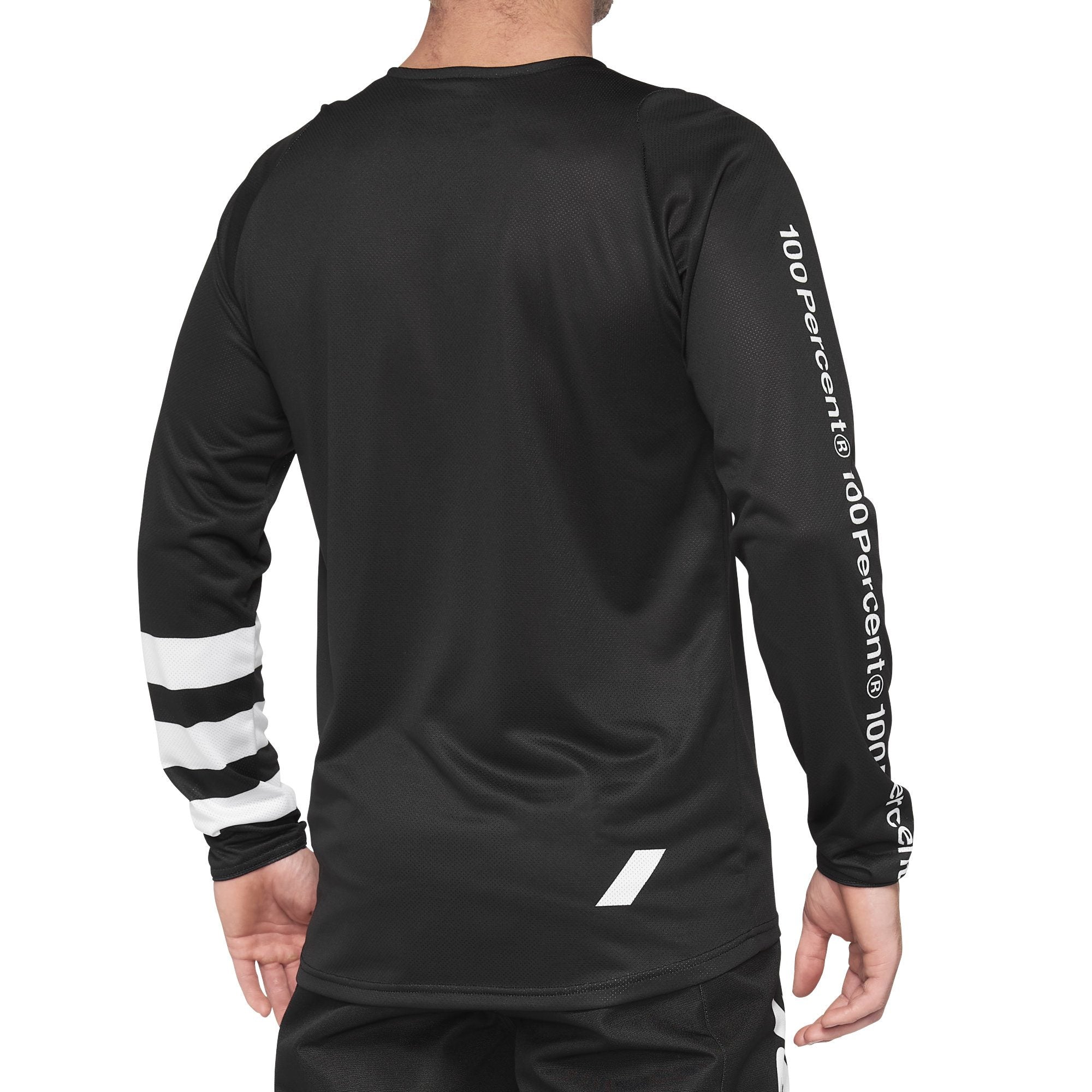 100% R-Core Long Sleeves Jersey Black / White FREE 1 YEAR Returns, FREE UK Delivery | ThrottleChimp