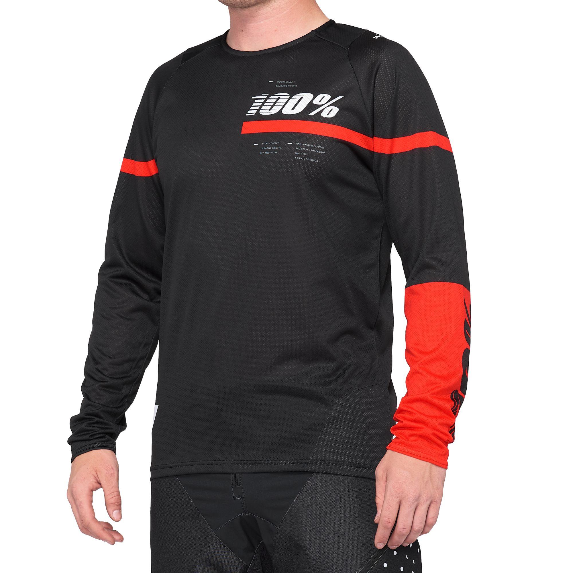 100% R-Core Jersey Black / Red FREE 1 YEAR Returns, FREE UK Delivery | ThrottleChimp