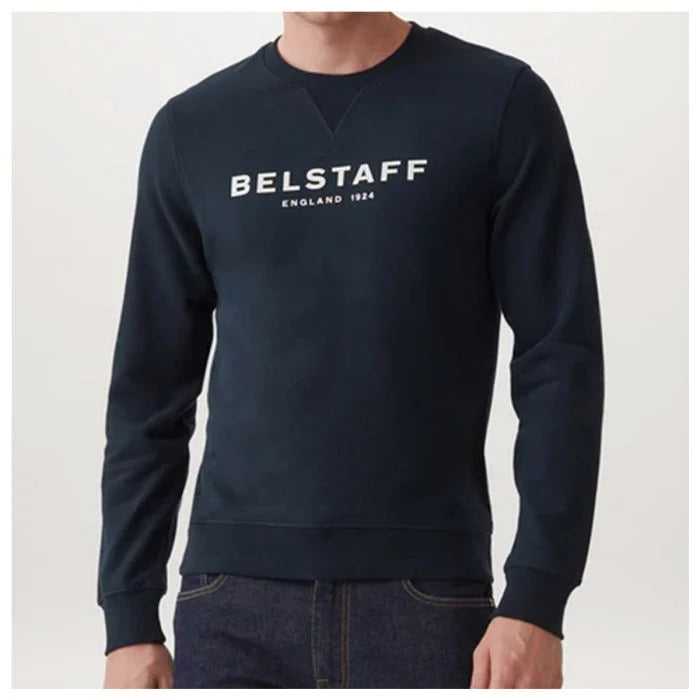 Belstaff 1924 Sweatshirt Dark Ink / Off White (Image 2) - ThrottleChimp