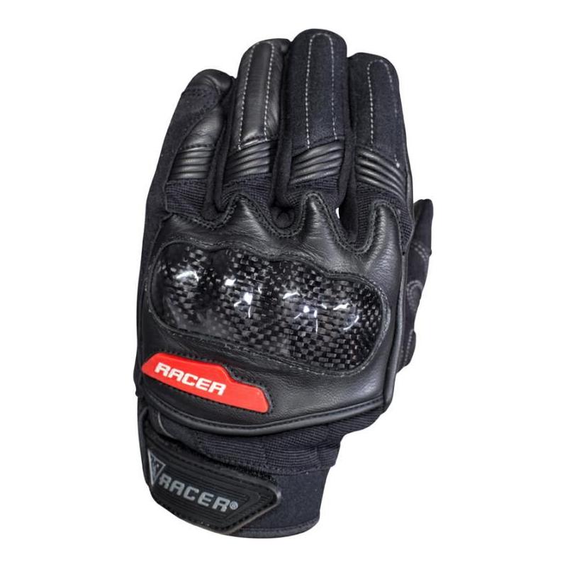 Racer Soul Leather Gloves Black (Image 2) - ThrottleChimp