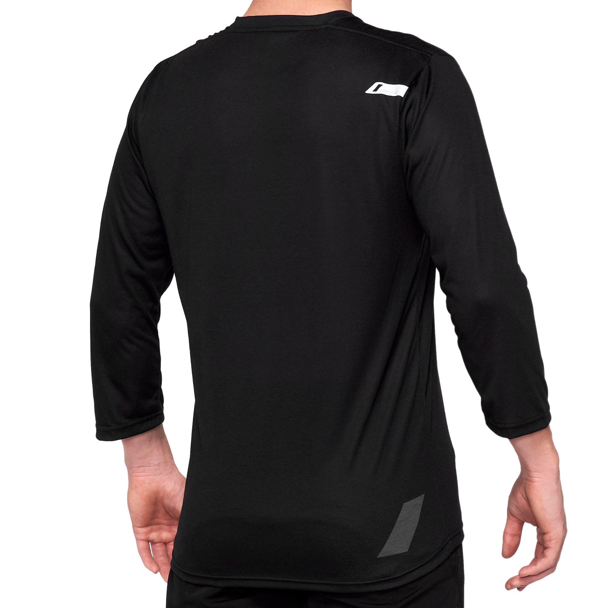 100% Airmatic 3/4 Sleeves Jersey Black FREE 1 YEAR Returns, FREE UK Delivery | ThrottleChimp