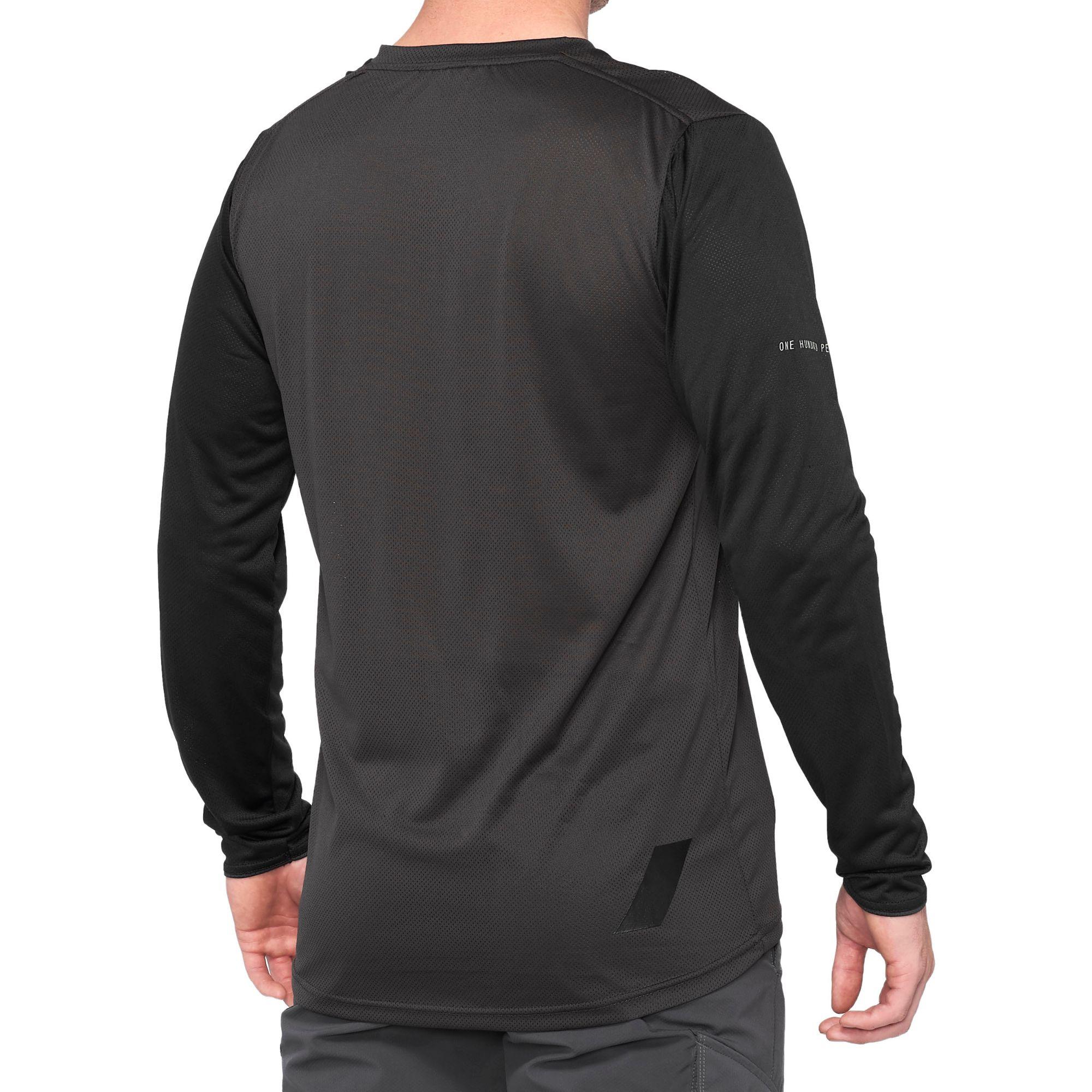 100% Ridecamp Long Sleeves Jersey Black / Charcoal FREE 1 YEAR Returns, FREE UK Delivery | ThrottleChimp