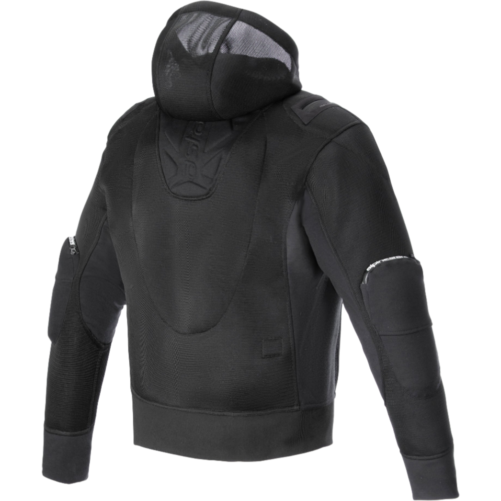 Alpinestars Moflow Air Tech Hoodie Black / Black FREE 1 YEAR Returns, FREE UK Delivery | ThrottleChimp