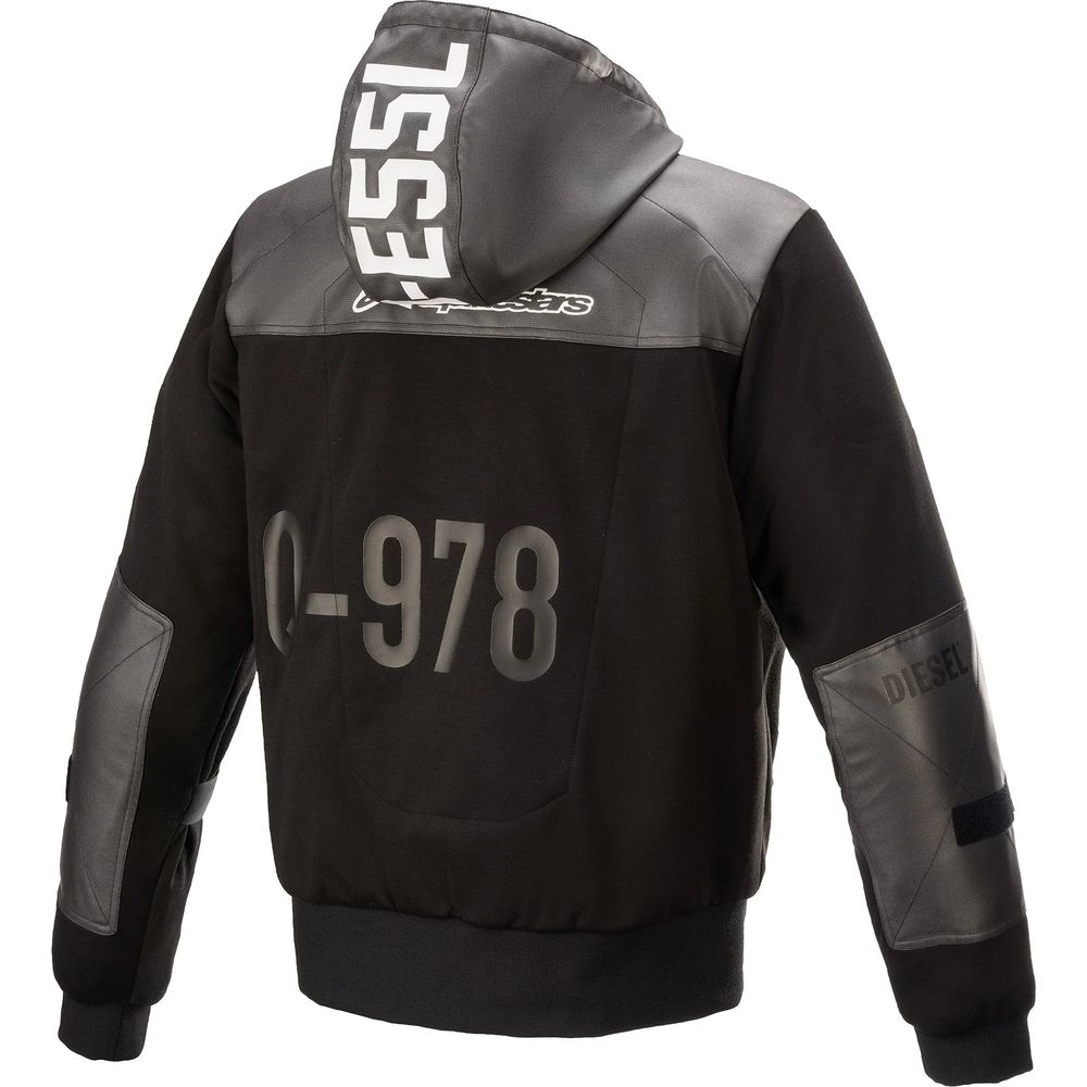 Alpinestars X Diesel Shotaro Hoodie Black FREE 1 YEAR Returns, FREE UK Delivery | ThrottleChimp