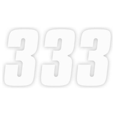 Factory Effex Number #3 Stickers White - 4 Inch FREE 1 YEAR Returns, FREE UK Delivery | ThrottleChimp