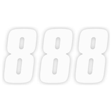 Factory Effex Number #8 Stickers White - 4 Inch FREE 1 YEAR Returns, FREE UK Delivery | ThrottleChimp