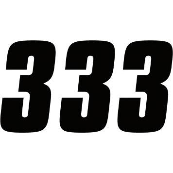 Factory Effex Number #3 Stickers Black - 7 Inch