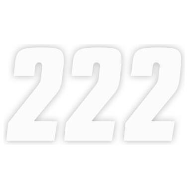 Factory Effex Number #2 Stickers White - 7 Inch