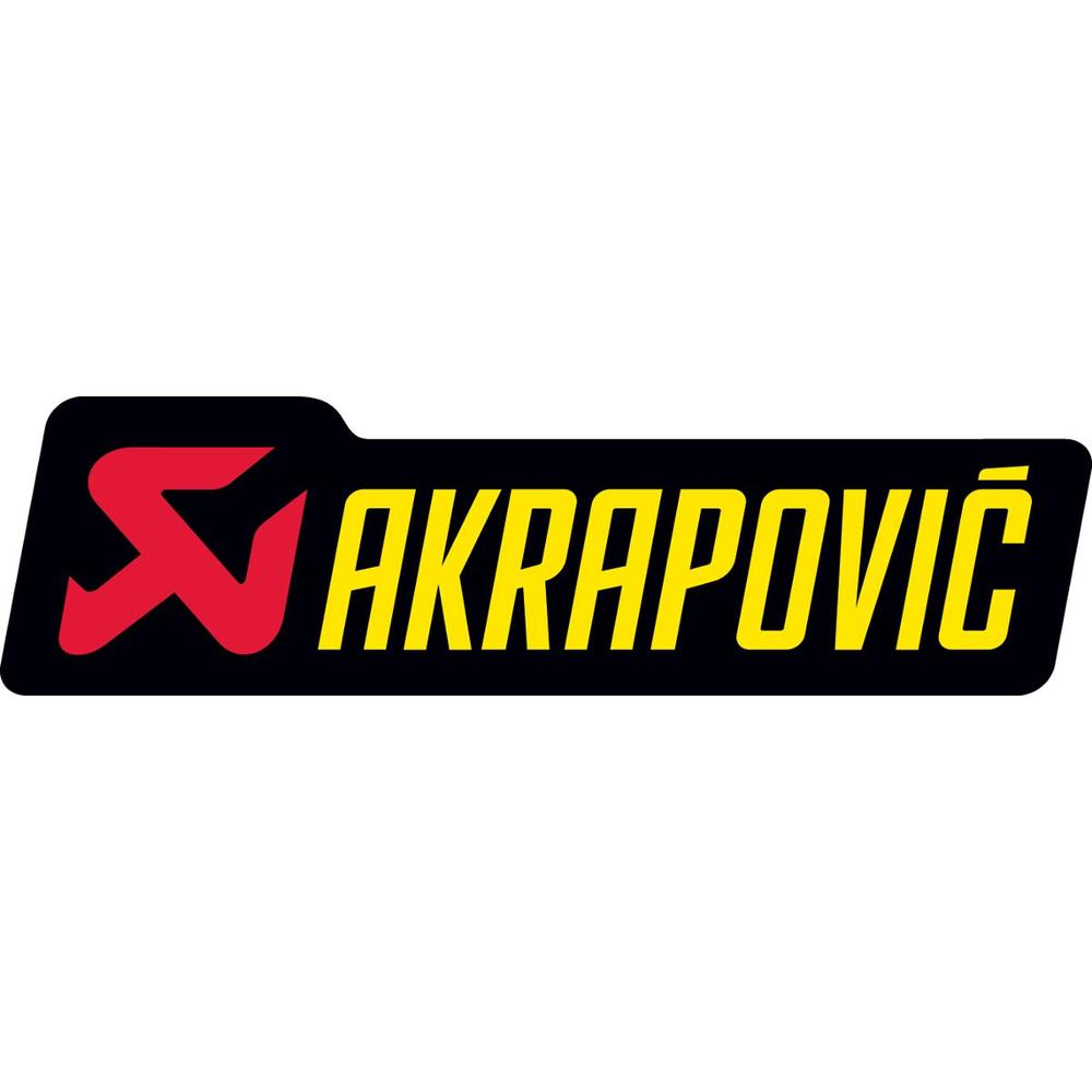 Akrapovic General Replacement Sticker Black / Red FREE 1 YEAR Returns, FREE UK Delivery | ThrottleChimp