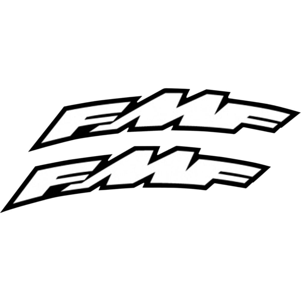 FMF Large Side Arch Fender Stickers Black / White FREE 1 YEAR Returns, FREE UK Delivery | ThrottleChimp