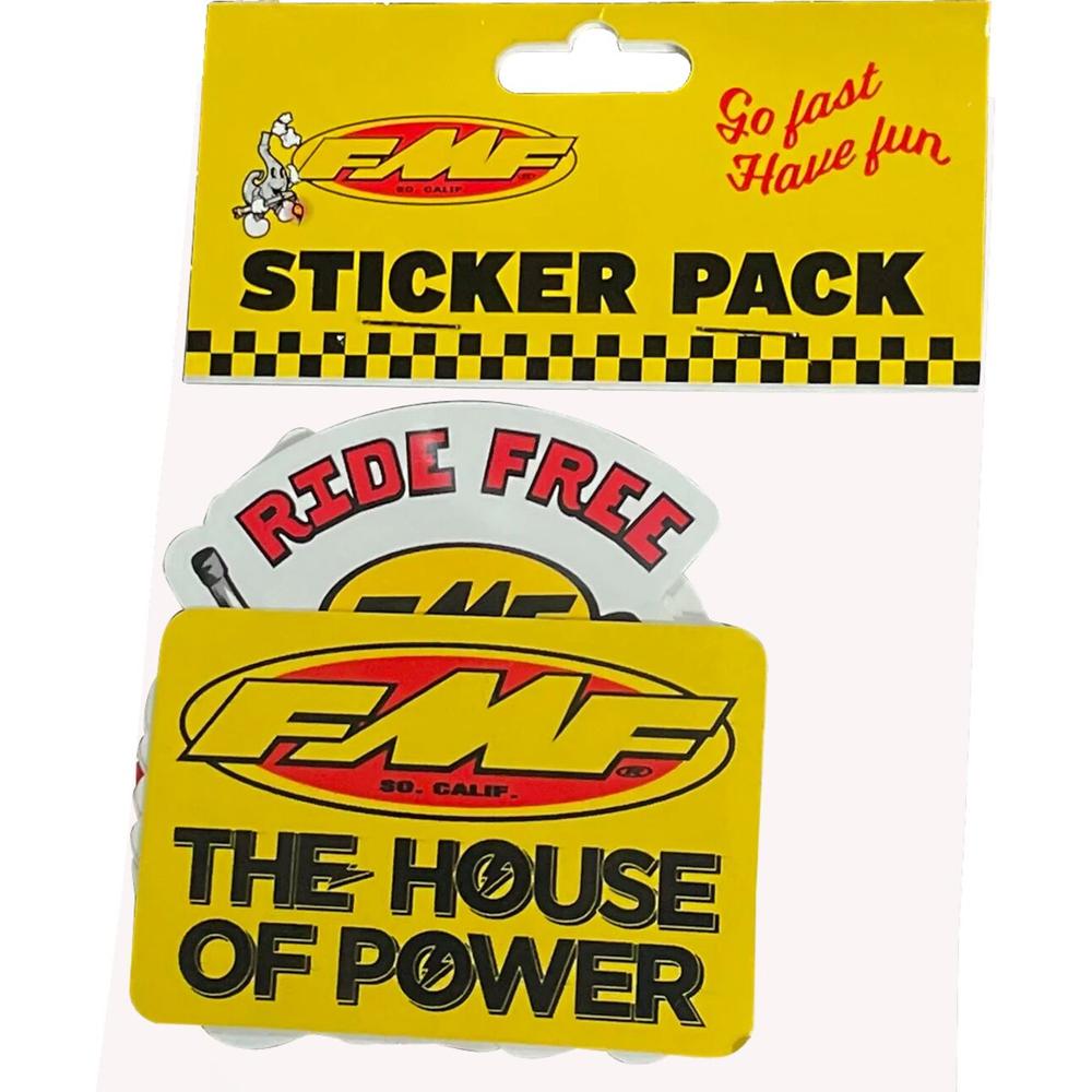 FMF Go Fast Have Fun Decal Sticker Pack Red / Yellow FREE 1 YEAR Returns, FREE UK Delivery | ThrottleChimp