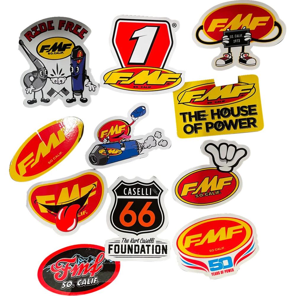 FMF Go Fast Have Fun Decal Sticker Pack Red / Yellow FREE 1 YEAR Returns, FREE UK Delivery | ThrottleChimp