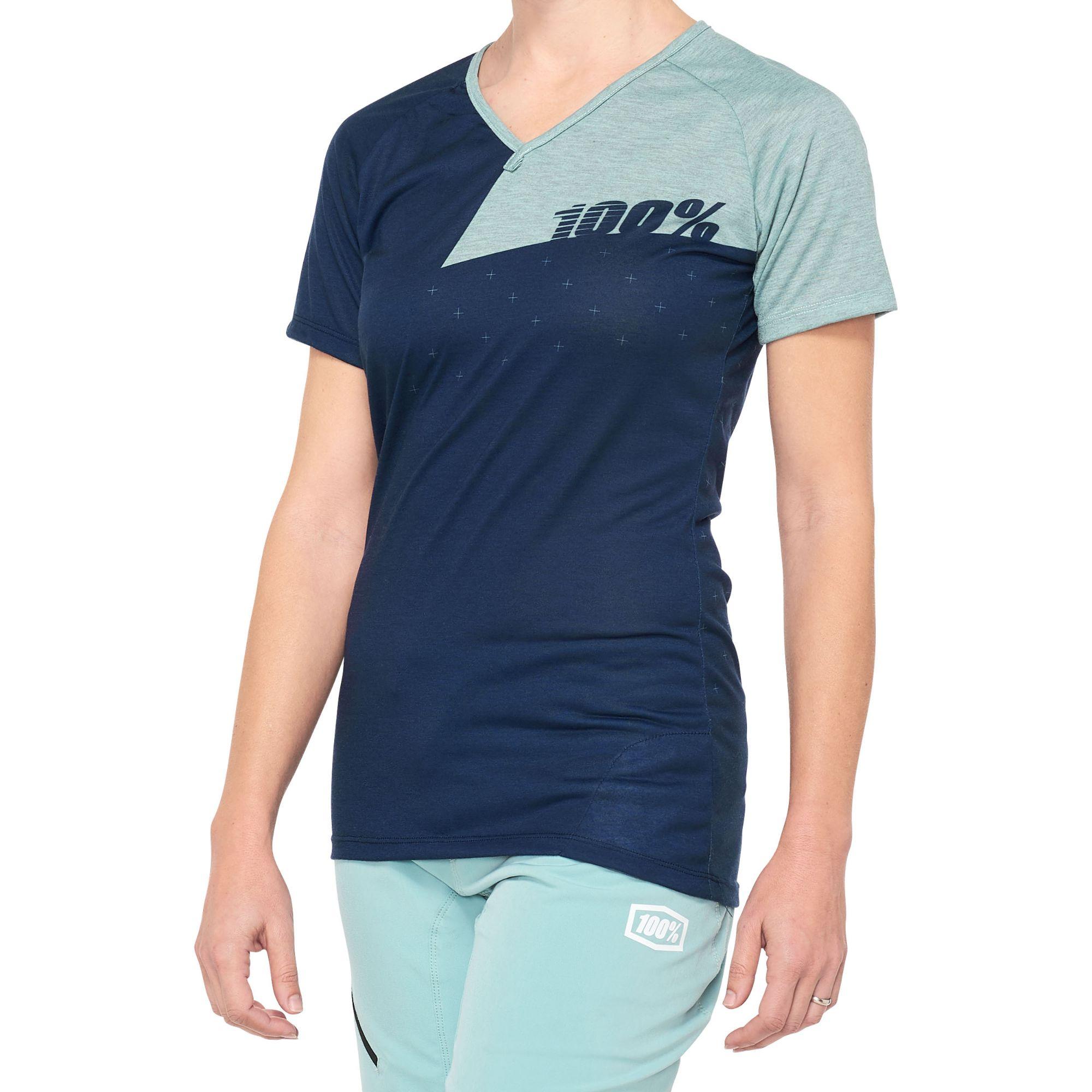 100% Airmatic Ladies Jersey Navy / Seafoam FREE 1 YEAR Returns, FREE UK Delivery | ThrottleChimp