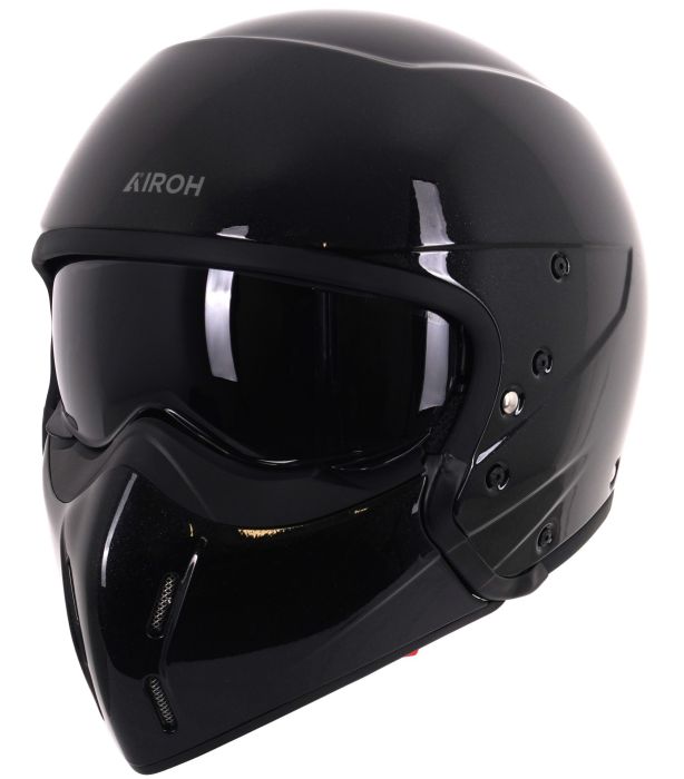 Airoh J-110 Convertible Helmet Black Glitter FREE 1 YEAR Returns, FREE UK Delivery | ThrottleChimp