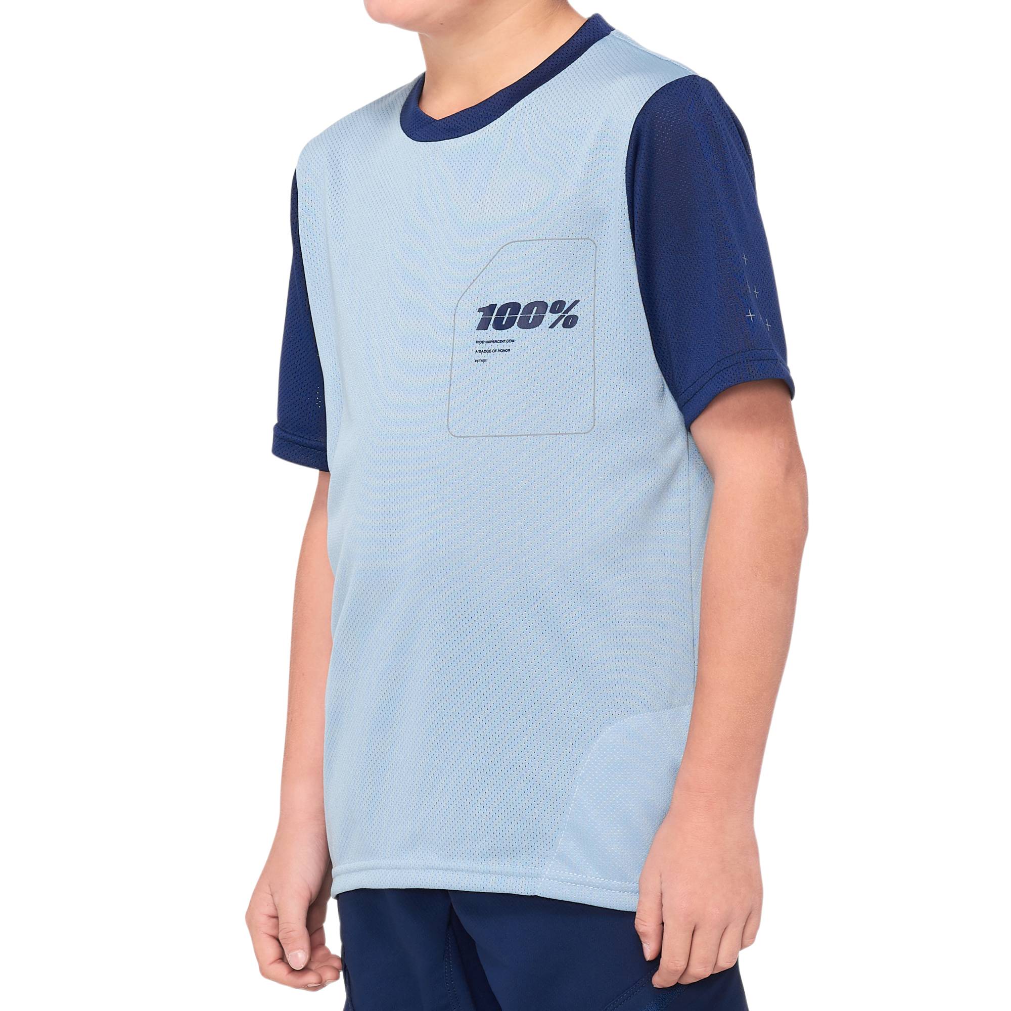 100% Ridecamp Youth Jersey Light Slate / Navy FREE 1 YEAR Returns, FREE UK Delivery | ThrottleChimp