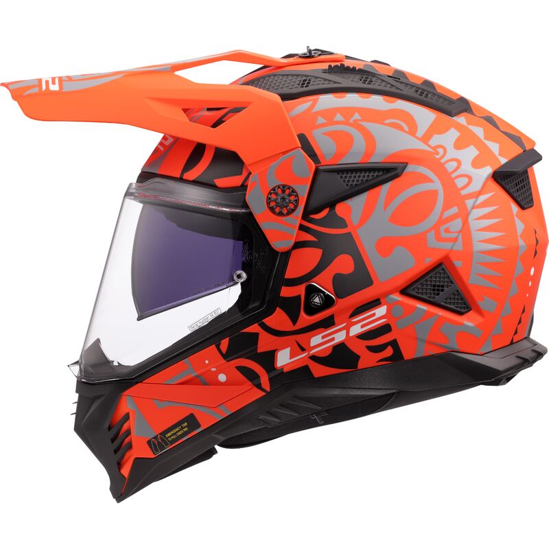 LS2 MX702 Pioneer 2 Adventure Helmet Rangi Orange