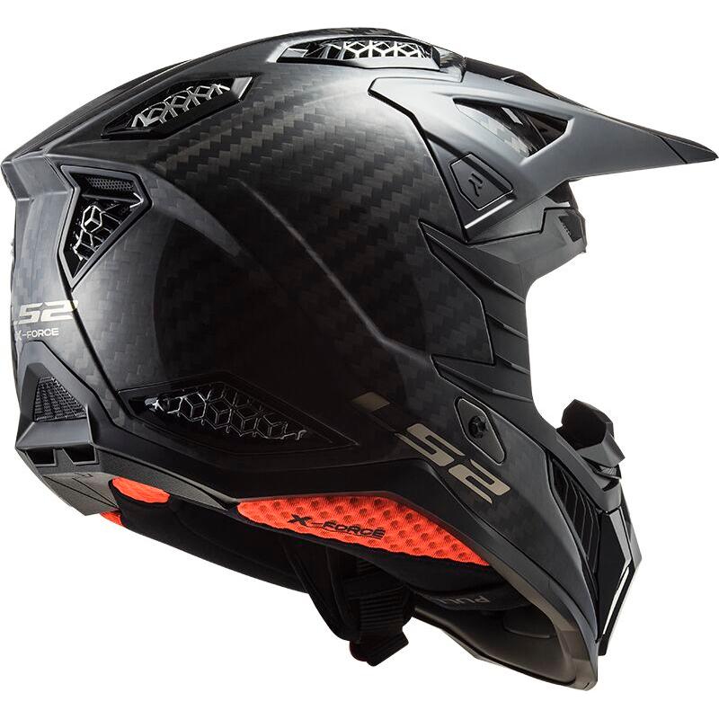 LS2 MX703 X-Force Carbon ECE 22.06 Motocross Helmet Gloss Carbon (Image 2) - ThrottleChimp