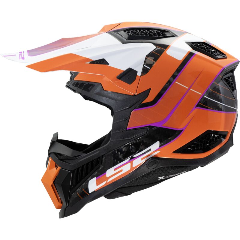 LS2 MX703 X-Force Carbon Motocross Helmet Galuo Orange FREE 1 YEAR Returns, FREE UK Delivery | ThrottleChimp