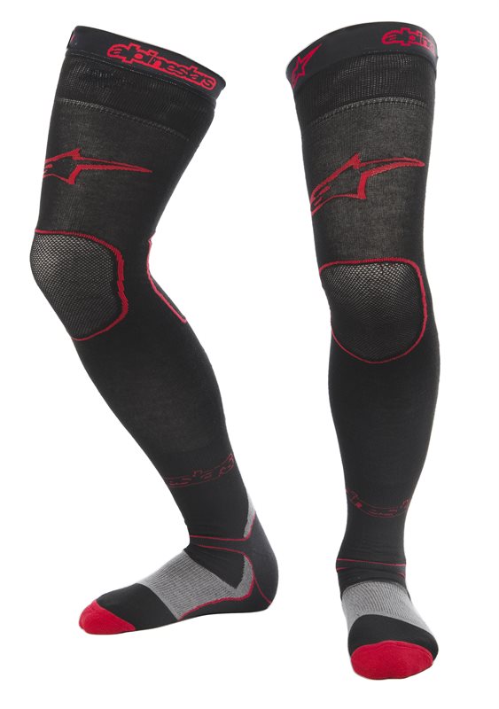 Alpinestars MX Long Socks Black / Red FREE 1 YEAR Returns, FREE UK Delivery | ThrottleChimp