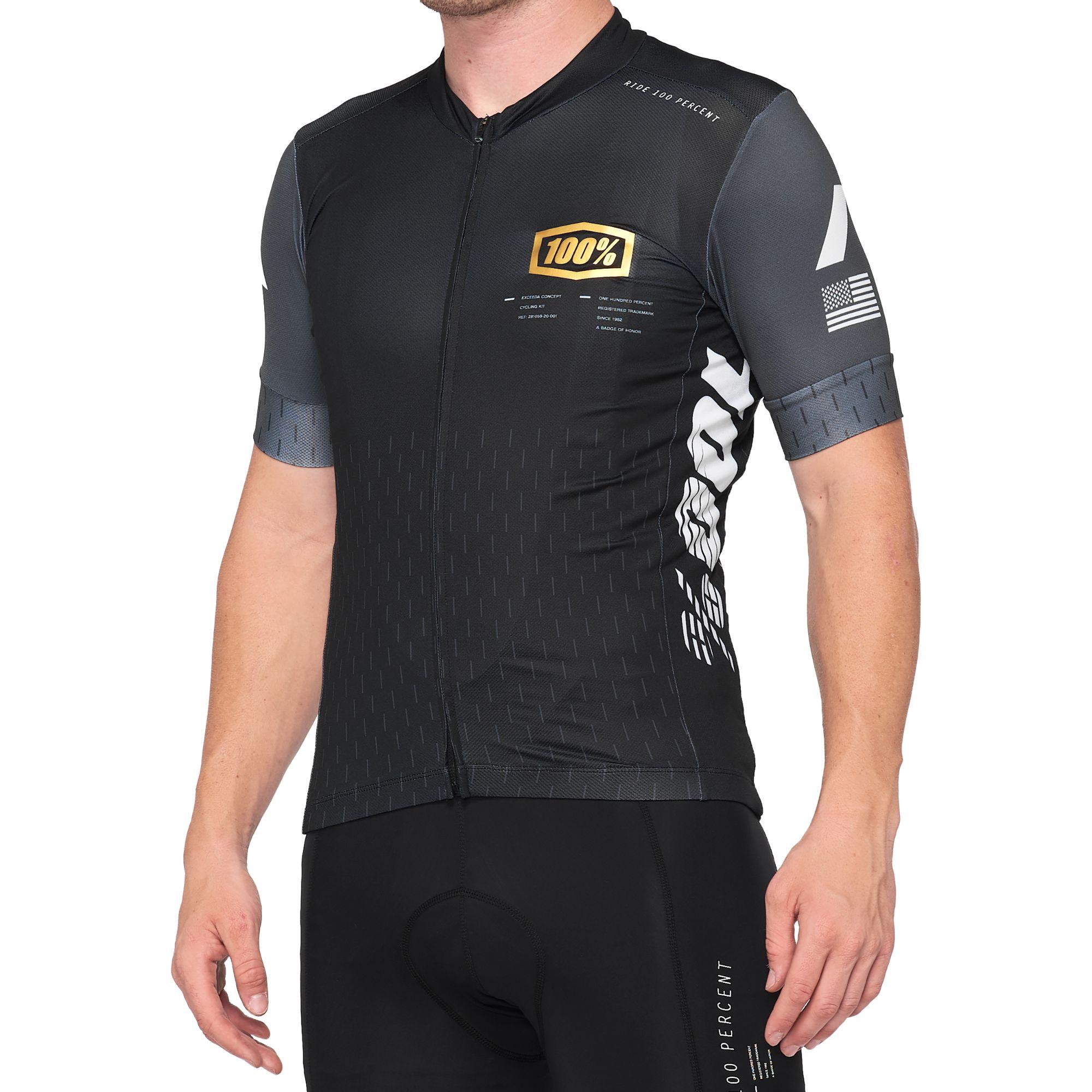 100% Exceeda Jersey Black / Charcoal FREE 1 YEAR Returns, FREE UK Delivery | ThrottleChimp