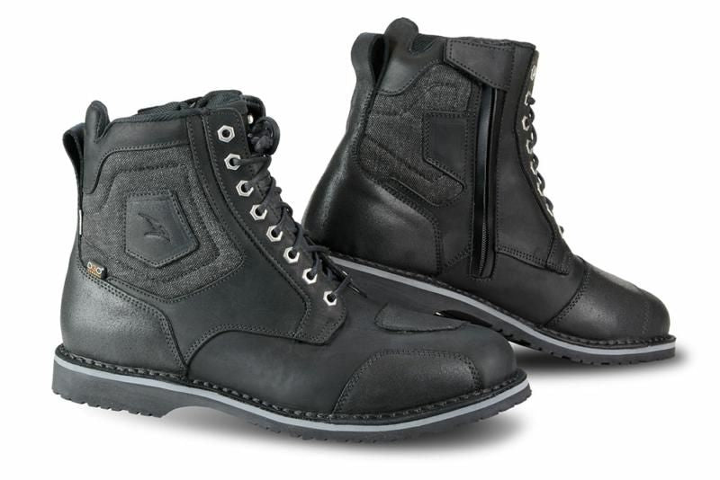 Falco Ranger Leather / Textile Boots Black - ThrottleChimp