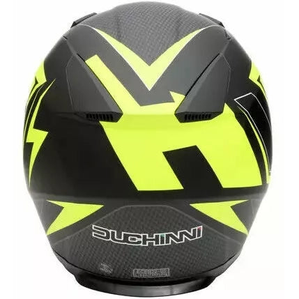 Duchinni D705 Syncro Full Face Helmet Black / Neon FREE 1 YEAR Returns, FREE UK Delivery | ThrottleChimp