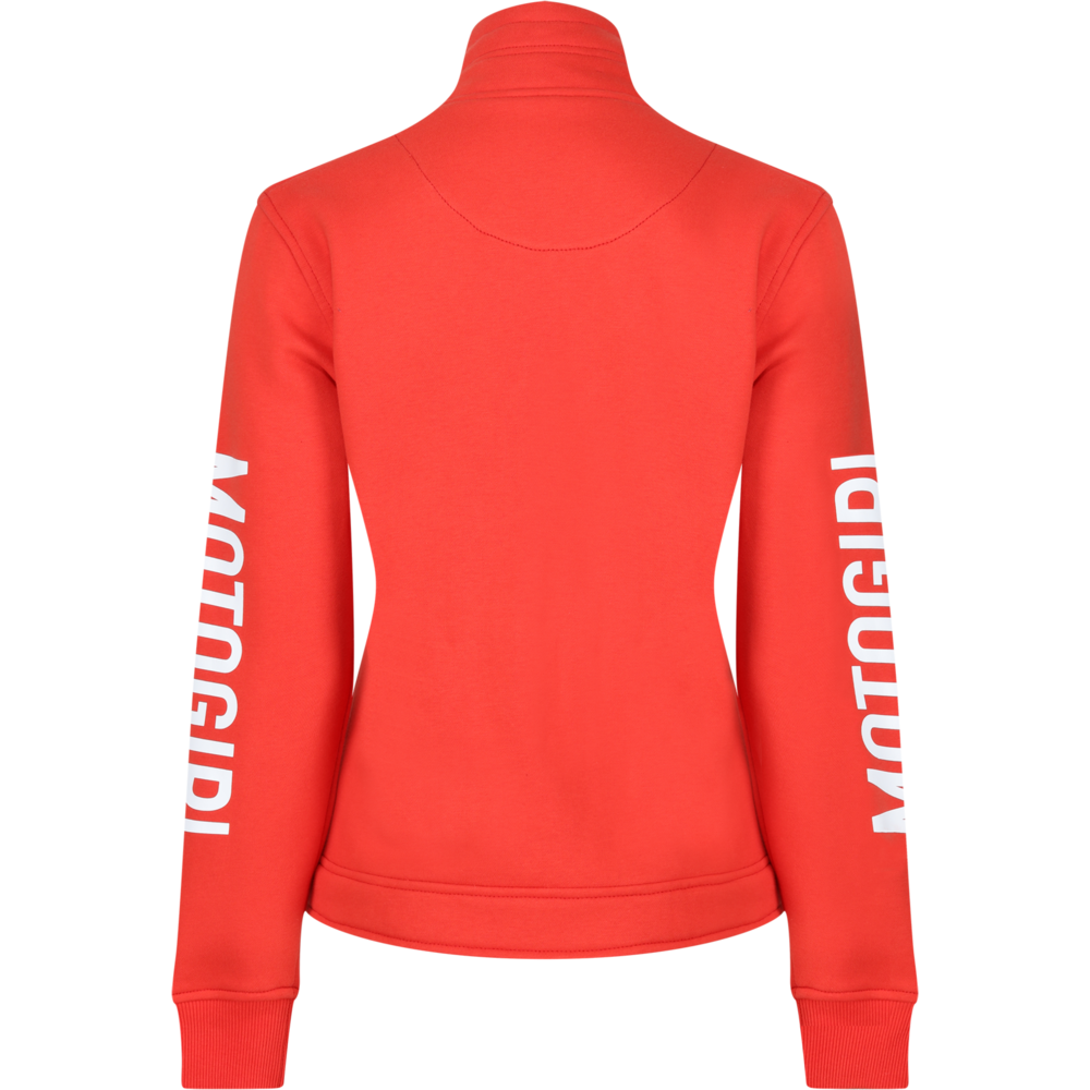 MotoGirl M-Patch Ladies Sweatshirt Red (Image 2) - ThrottleChimp