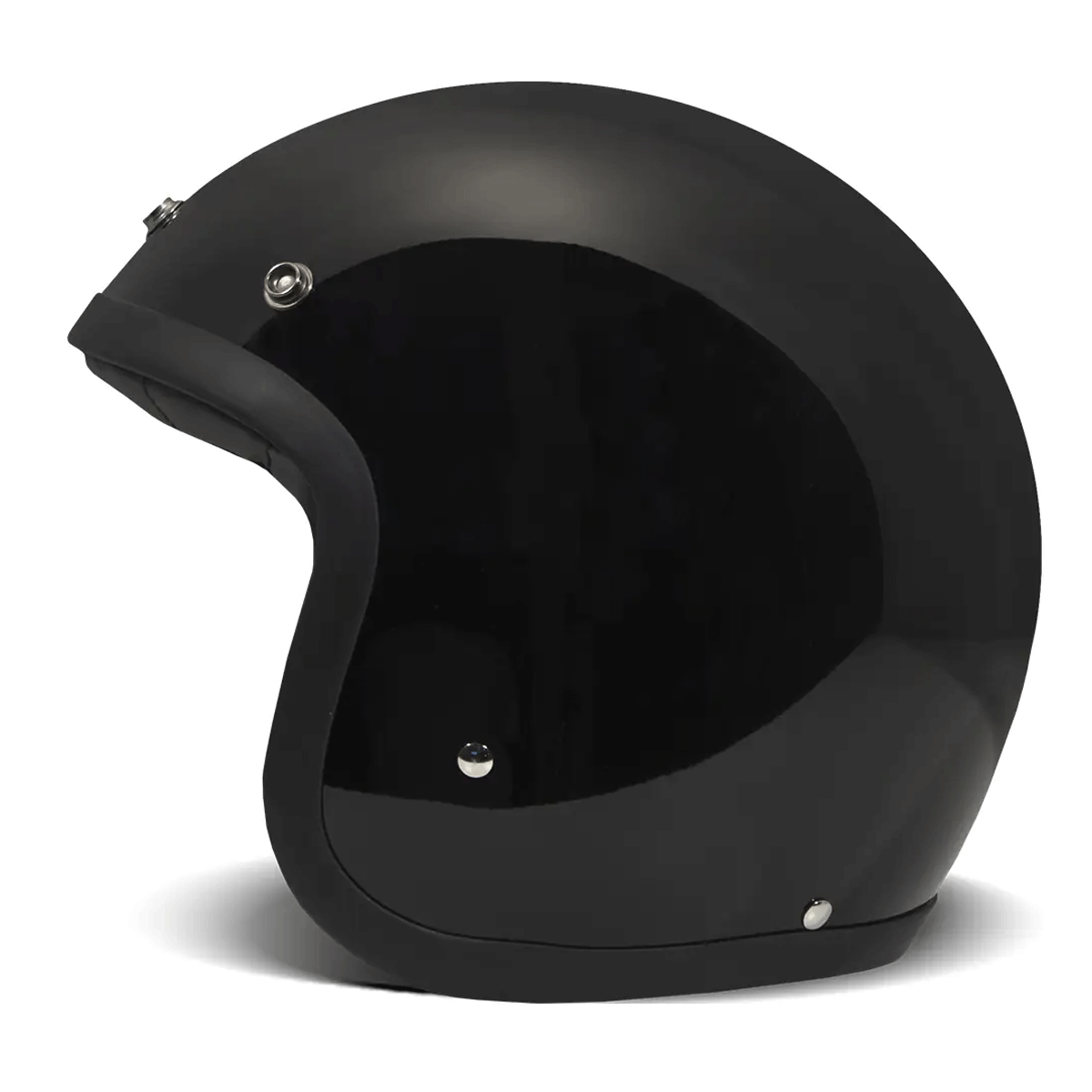 DMD Retro Jet Open Face Helmet Solid Black FREE UK Delivery, FREE 365 Day Returns | Moto Central