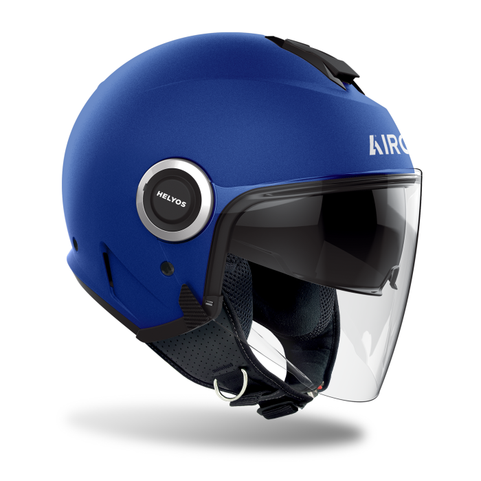 Airoh Helyos Open Face Helmet Matt Blue FREE 1 YEAR Returns, FREE UK Delivery | ThrottleChimp