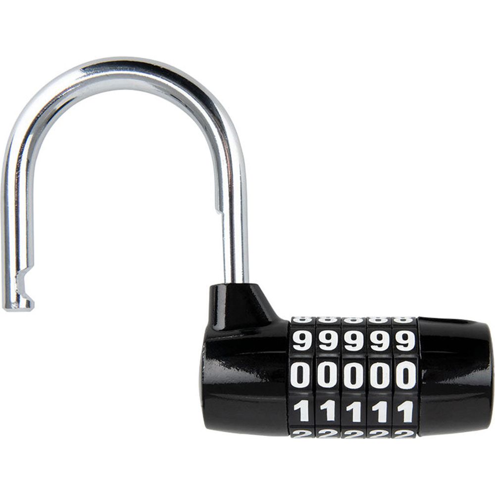 Oxford 5-digit combination Padlock Black (Image 2) - ThrottleChimp