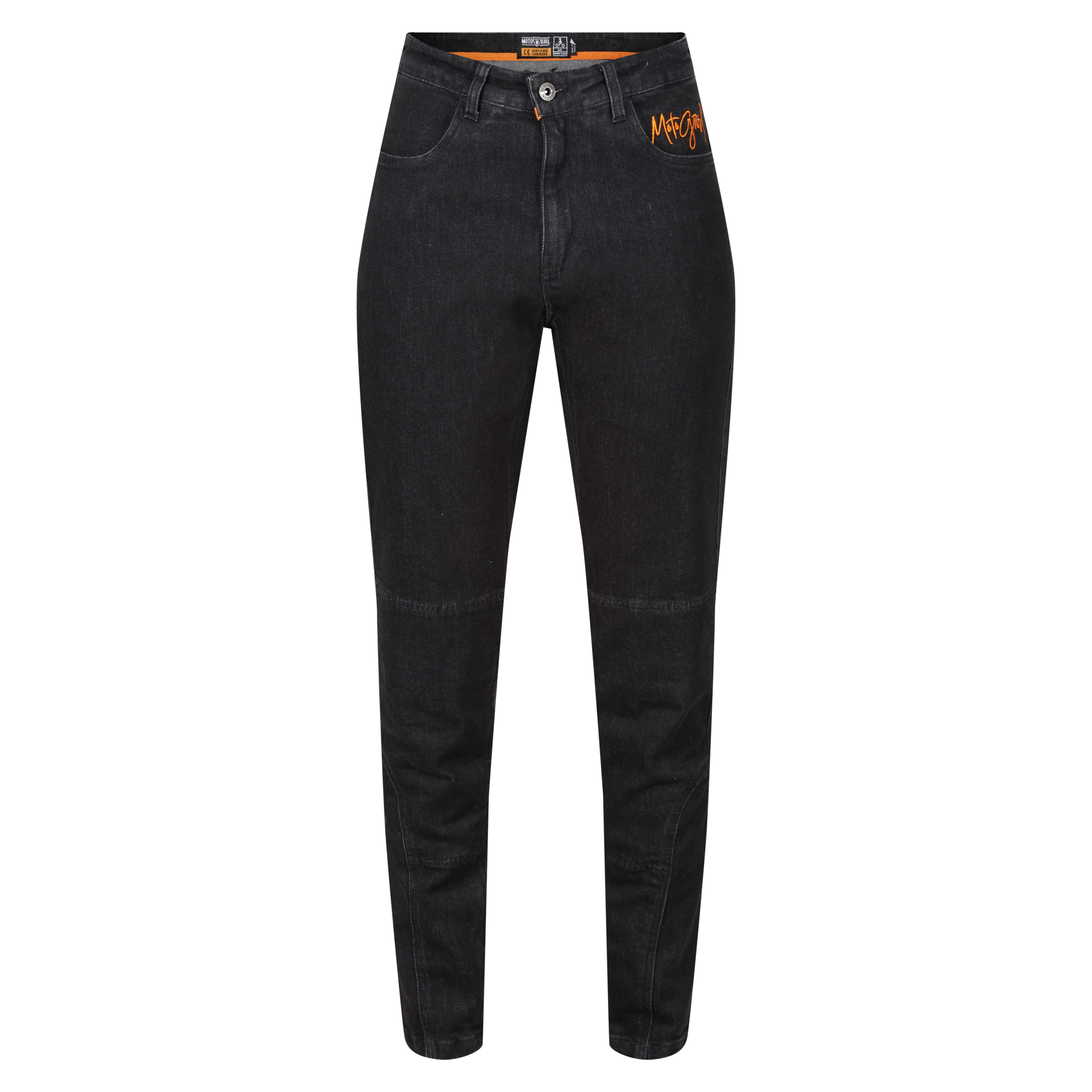 MotoGirl Isla Ladies Denim Jeans Black FREE 1 YEAR Returns, FREE UK Delivery | ThrottleChimp