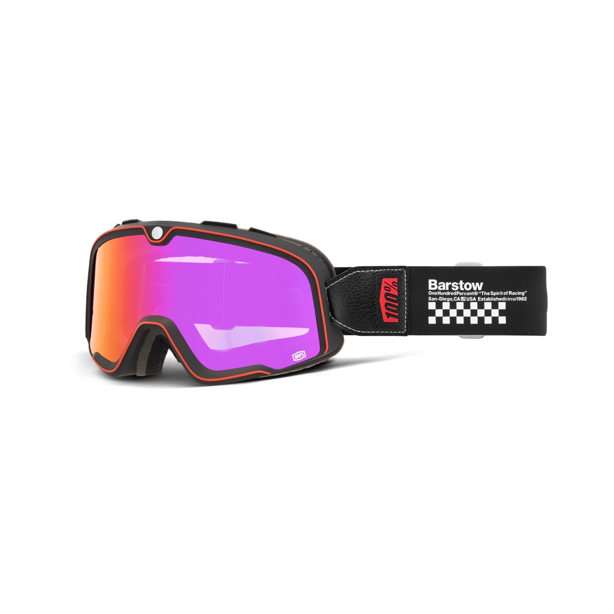 100% Barstow Goggle Erban / Mirror Dark Red Lens FREE 1 YEAR Returns, FREE UK Delivery | ThrottleChimp