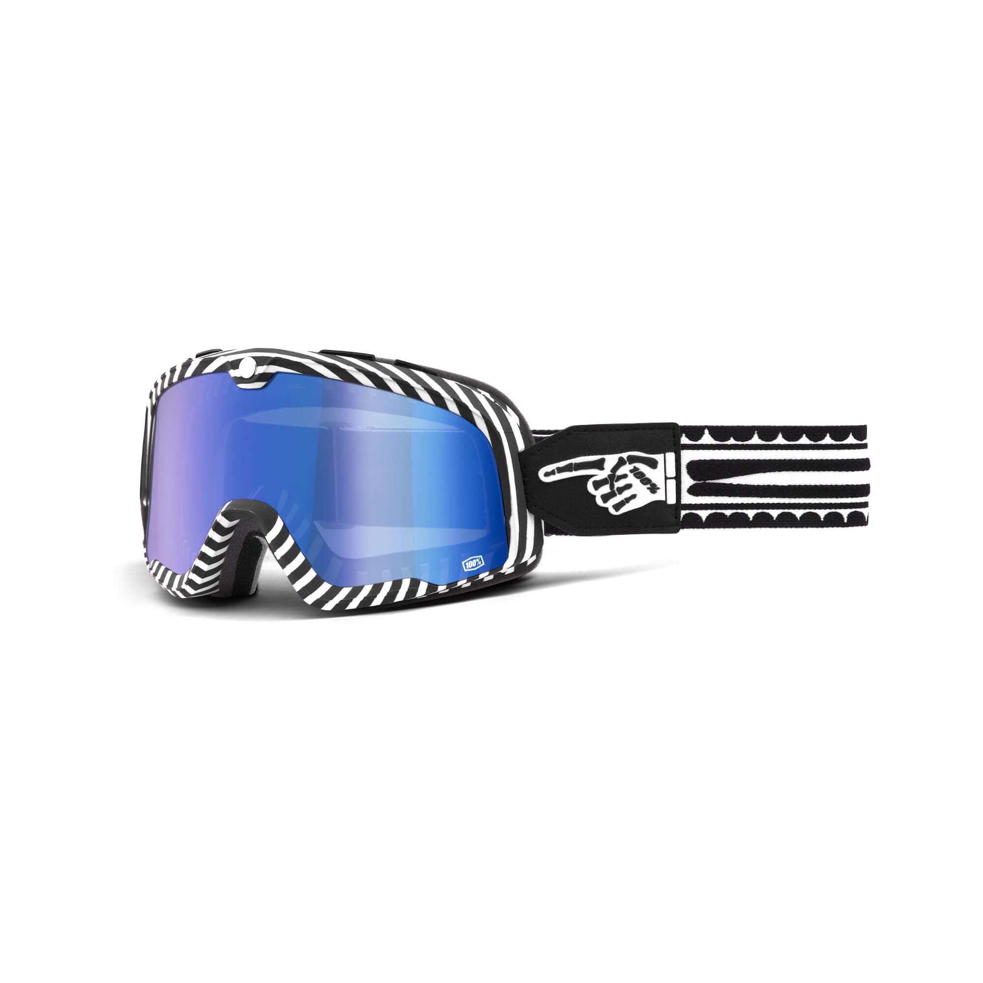 100% Barstow Goggle Death Spray / Mirror Blue Lens FREE 1 YEAR Returns, FREE UK Delivery | ThrottleChimp