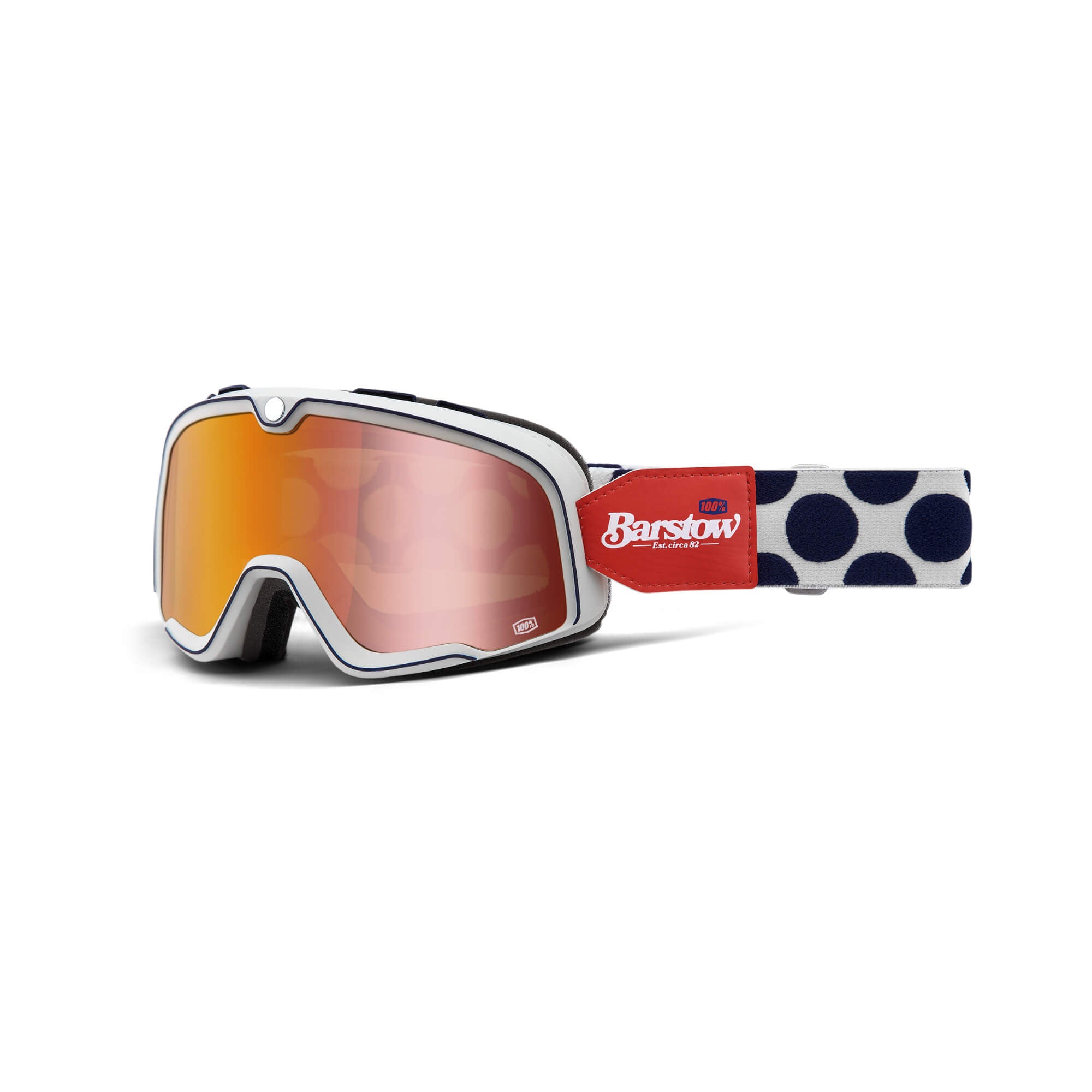 100% Barstow Goggle Hayworth / Flash Red Lens FREE 1 YEAR Returns, FREE UK Delivery | ThrottleChimp