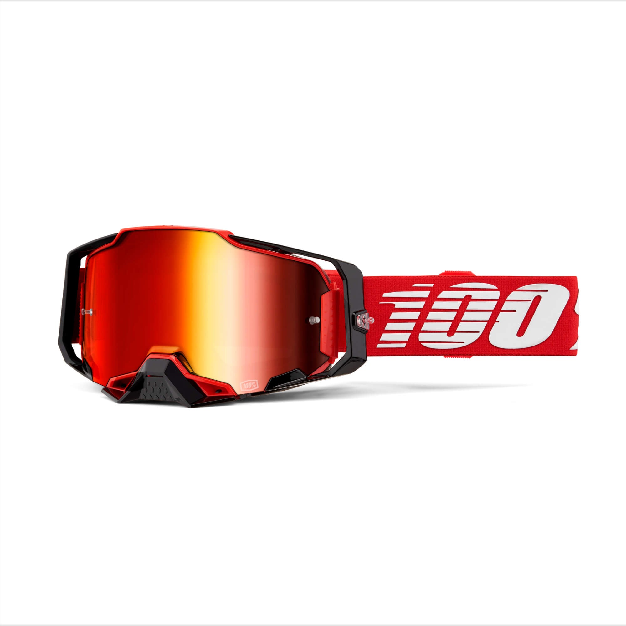 100% Armega Goggles Red / Mirror Red Lens FREE 1 YEAR Returns, FREE UK Delivery | ThrottleChimp