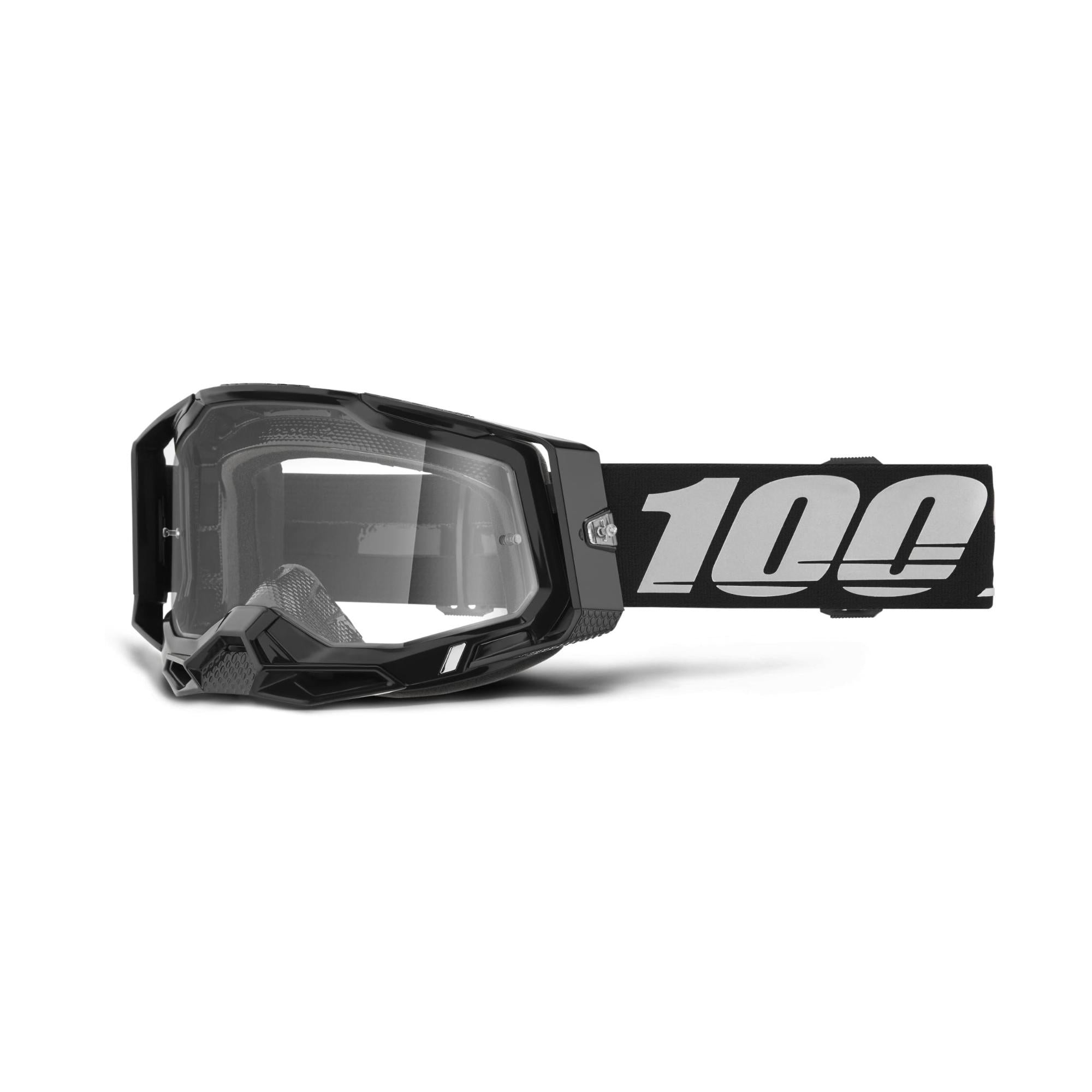 100% Racecraft 2 Goggles Black / Clear Lens FREE 1 YEAR Returns, FREE UK Delivery | ThrottleChimp