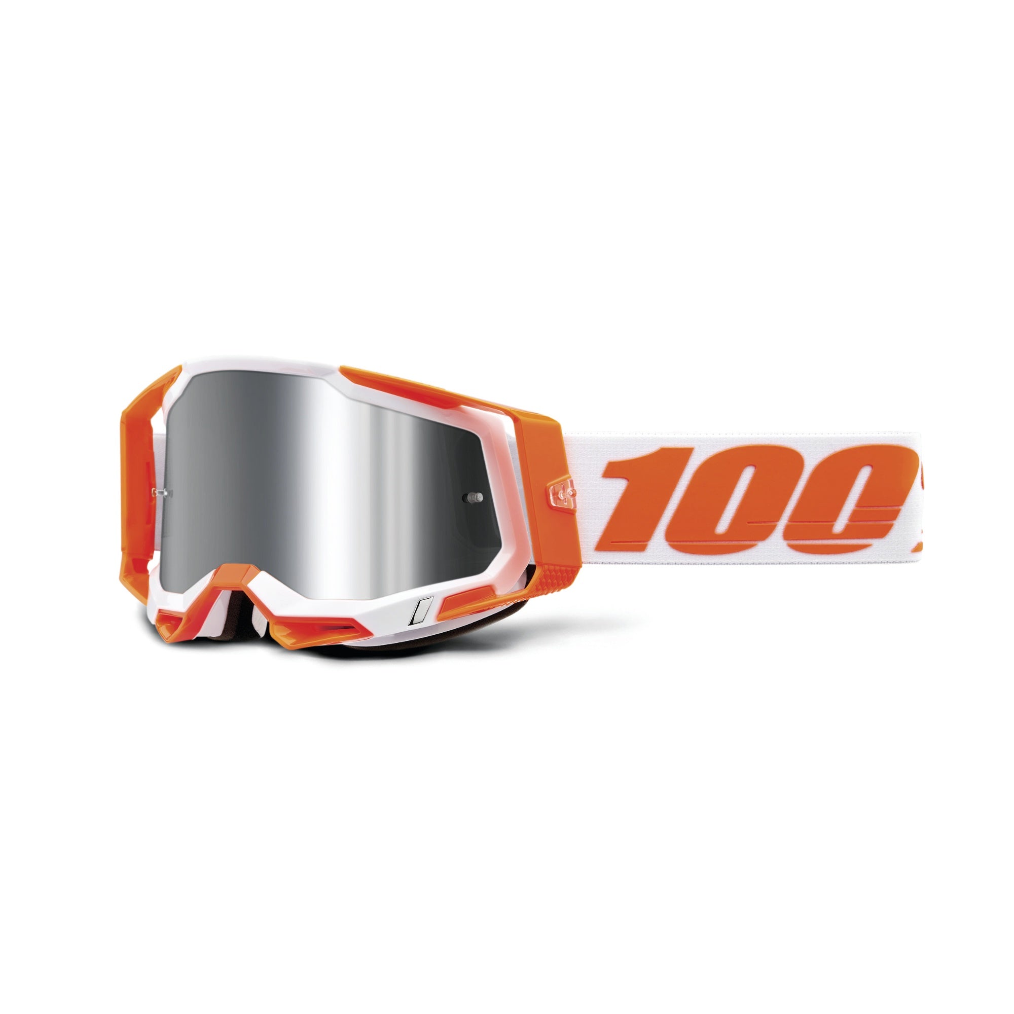 100% Racecraft 2 Goggles Orange / Mirror Silver Flash Lens FREE 1 YEAR Returns, FREE UK Delivery | ThrottleChimp