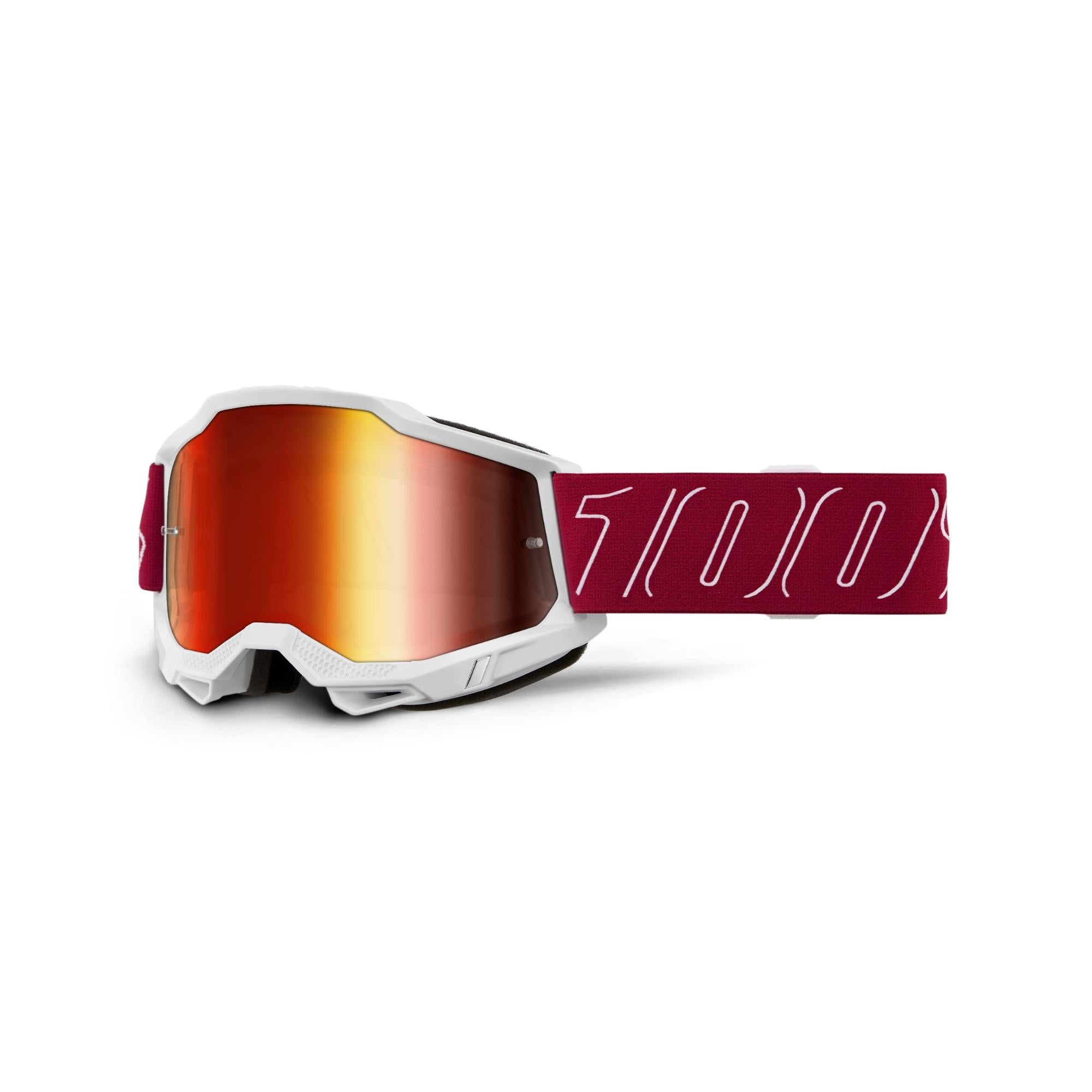 100% Accuri 2 Goggles Redline / Mirror Red Lens FREE 1 YEAR Returns, FREE UK Delivery | ThrottleChimp