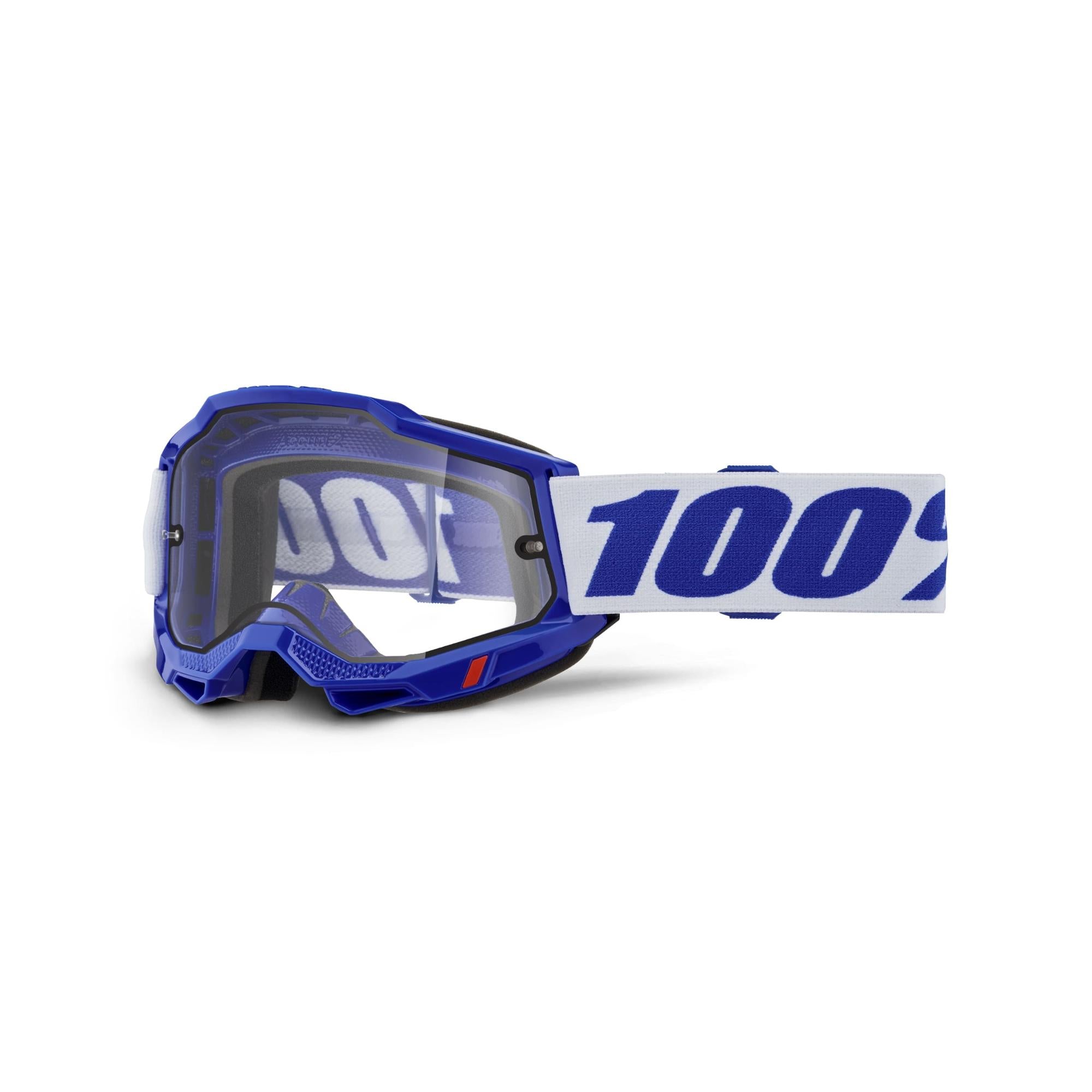 100% Accuri 2 Enduro Moto Goggles Blue / Clear Lens FREE 1 YEAR Returns, FREE UK Delivery | ThrottleChimp