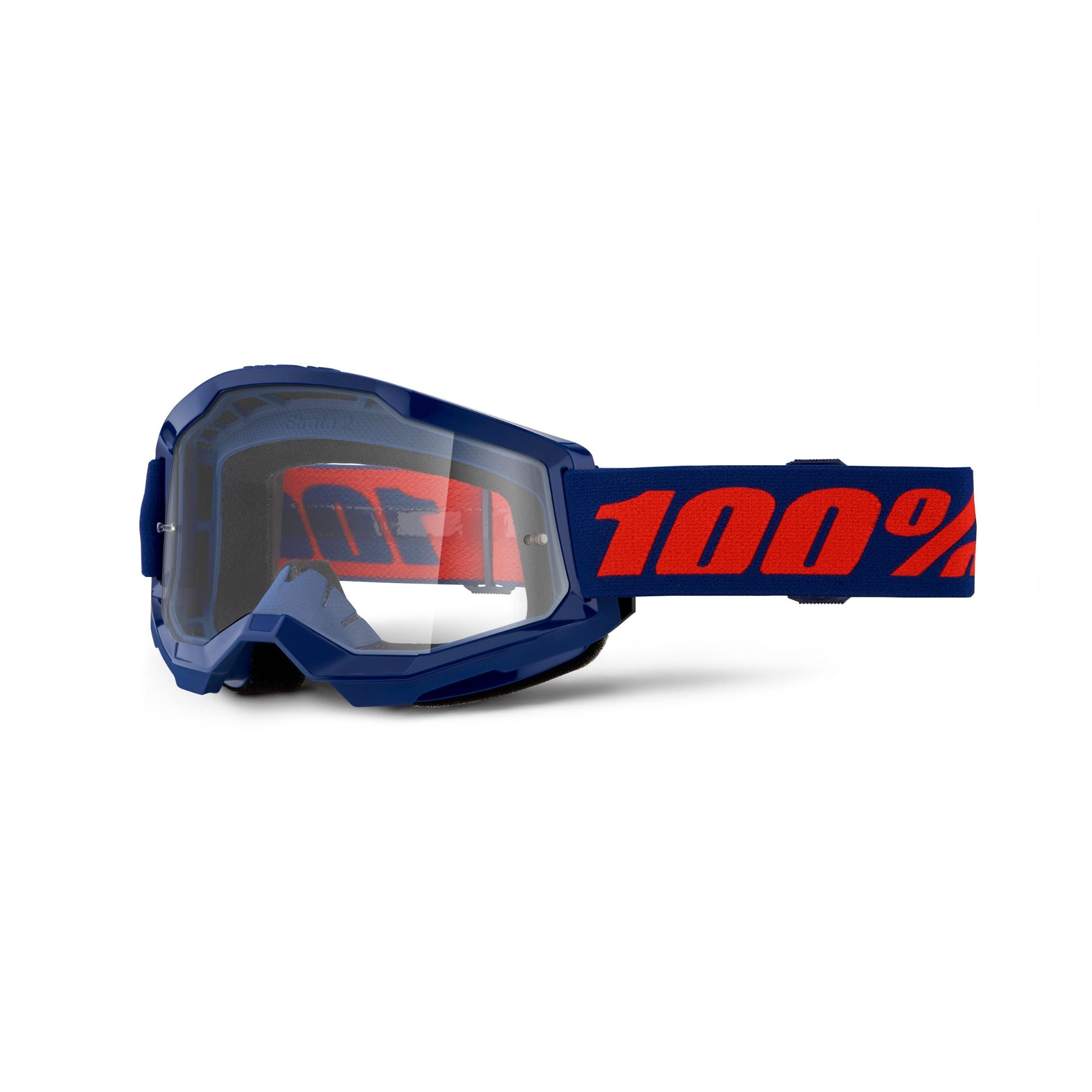 100% Strata 2 Goggles Navy / Clear Lens FREE 1 YEAR Returns, FREE UK Delivery | ThrottleChimp