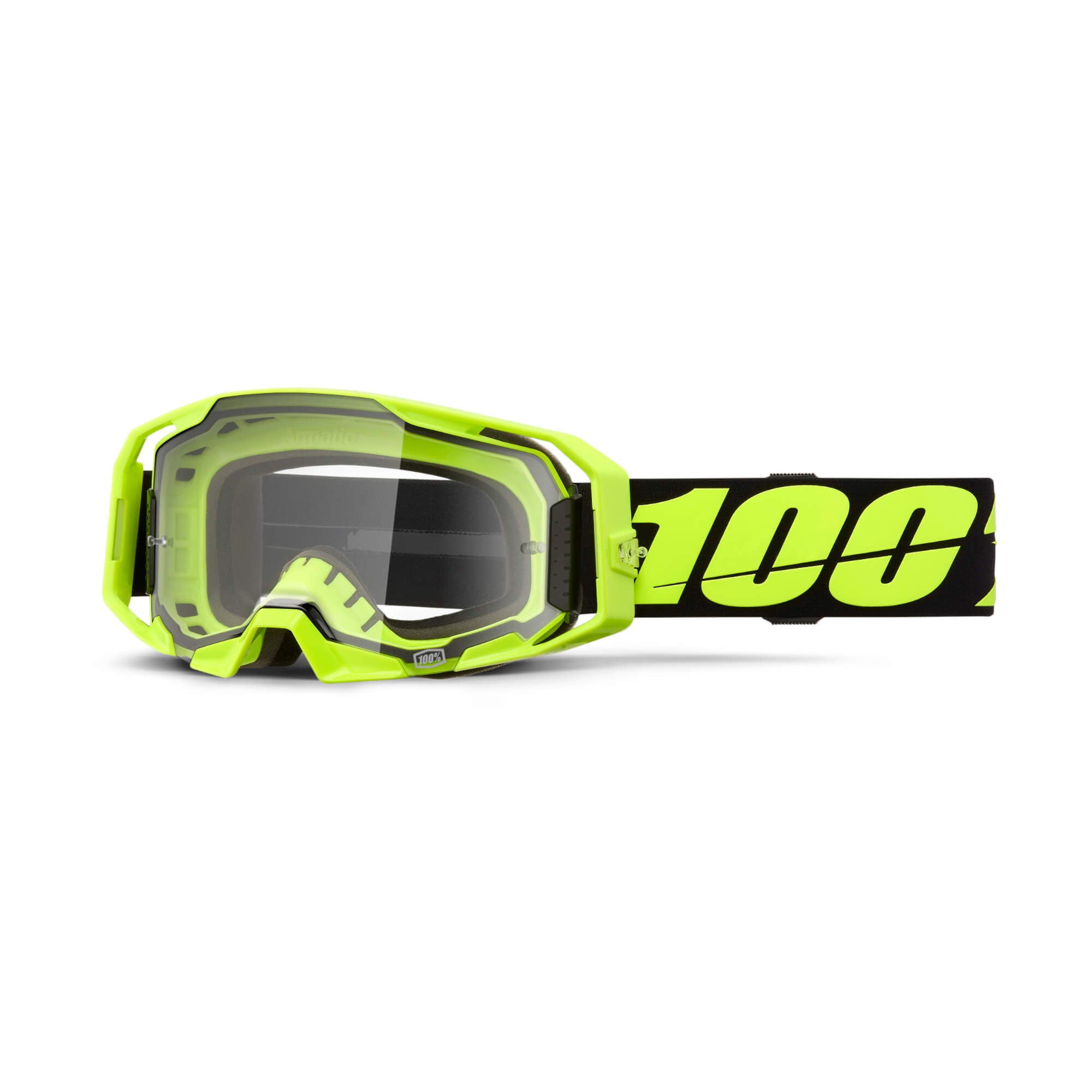 100% ARmatic Goggles Neon Yellow / Clear Lens FREE 1 YEAR Returns, FREE UK Delivery | ThrottleChimp