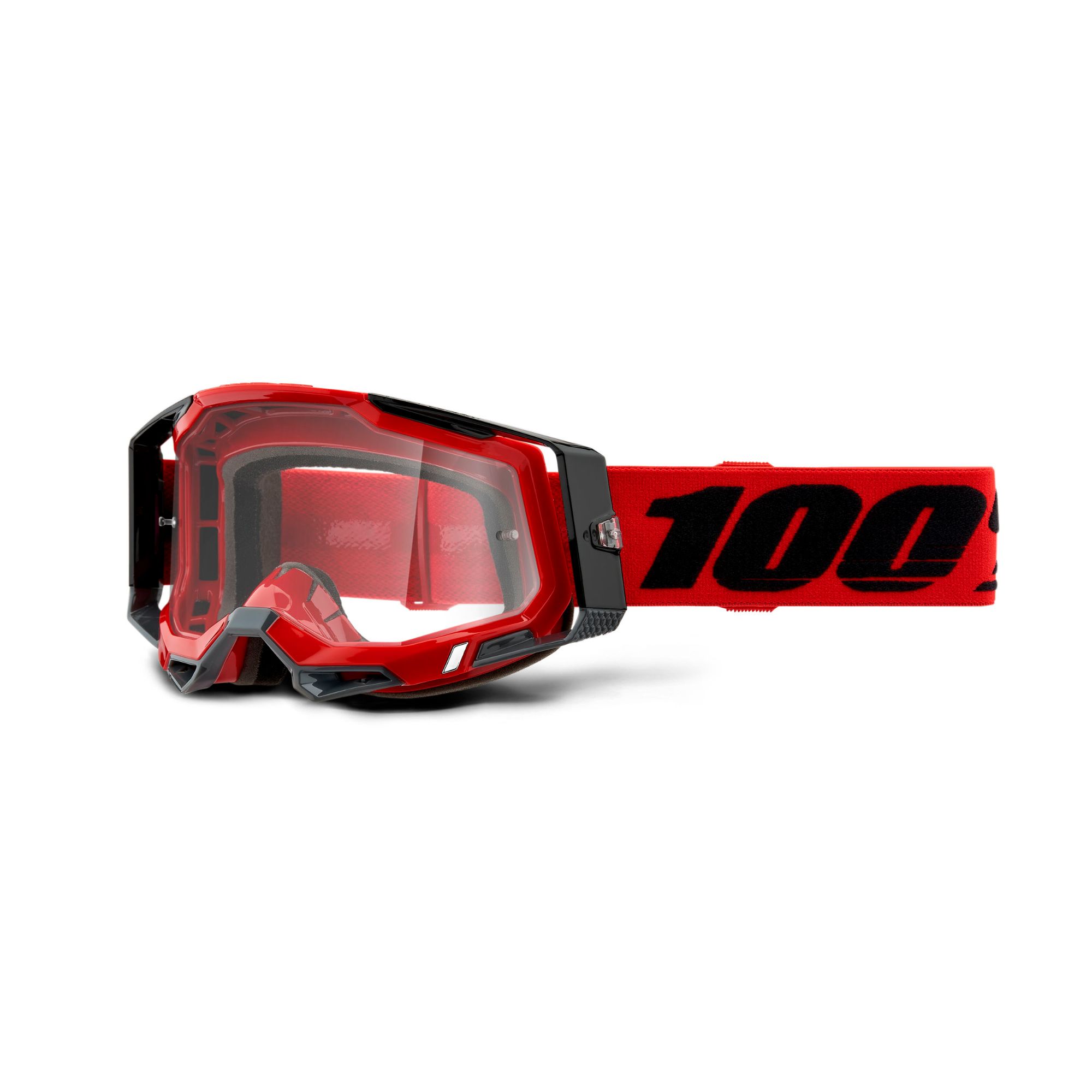 100% Racecraft 2 Goggles Red / Clear Lens FREE 1 YEAR Returns, FREE UK Delivery | ThrottleChimp