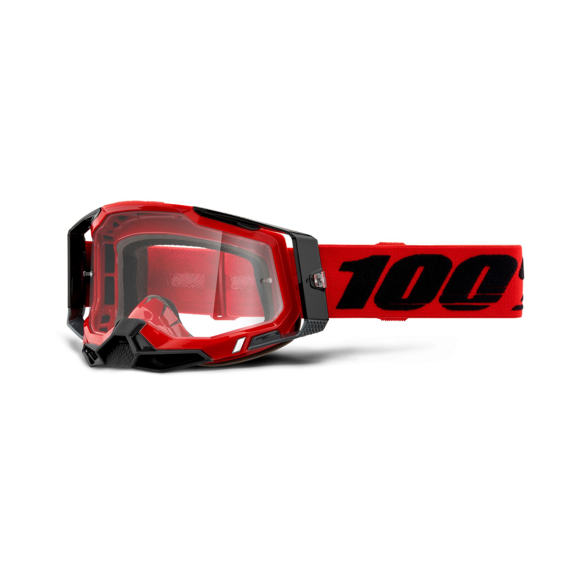 100% Racecraft 2 Goggles Red / Clear Lens FREE 1 YEAR Returns, FREE UK Delivery | ThrottleChimp