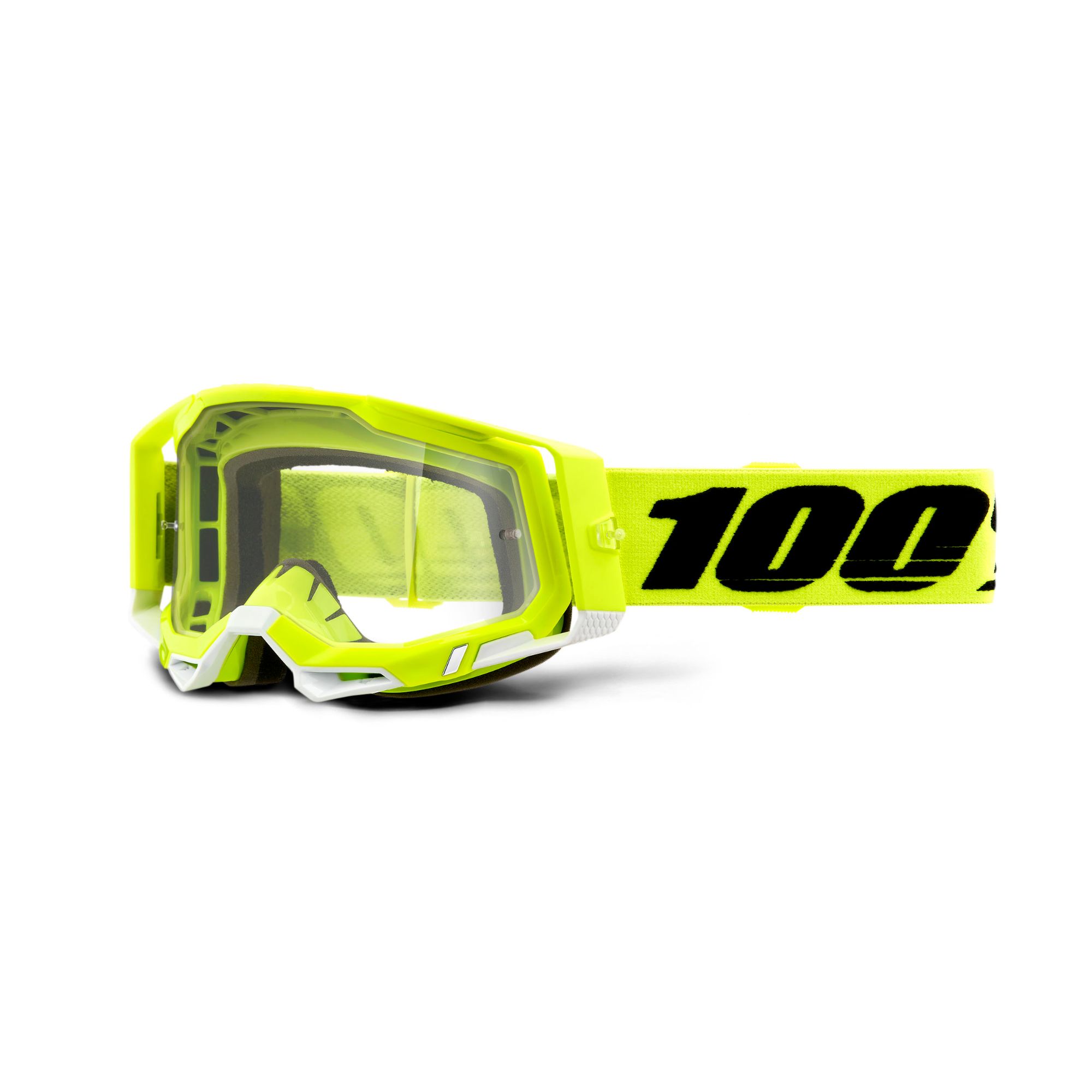 100% Racecraft 2 Goggles Yellow / Clear Lens FREE 1 YEAR Returns, FREE UK Delivery | ThrottleChimp