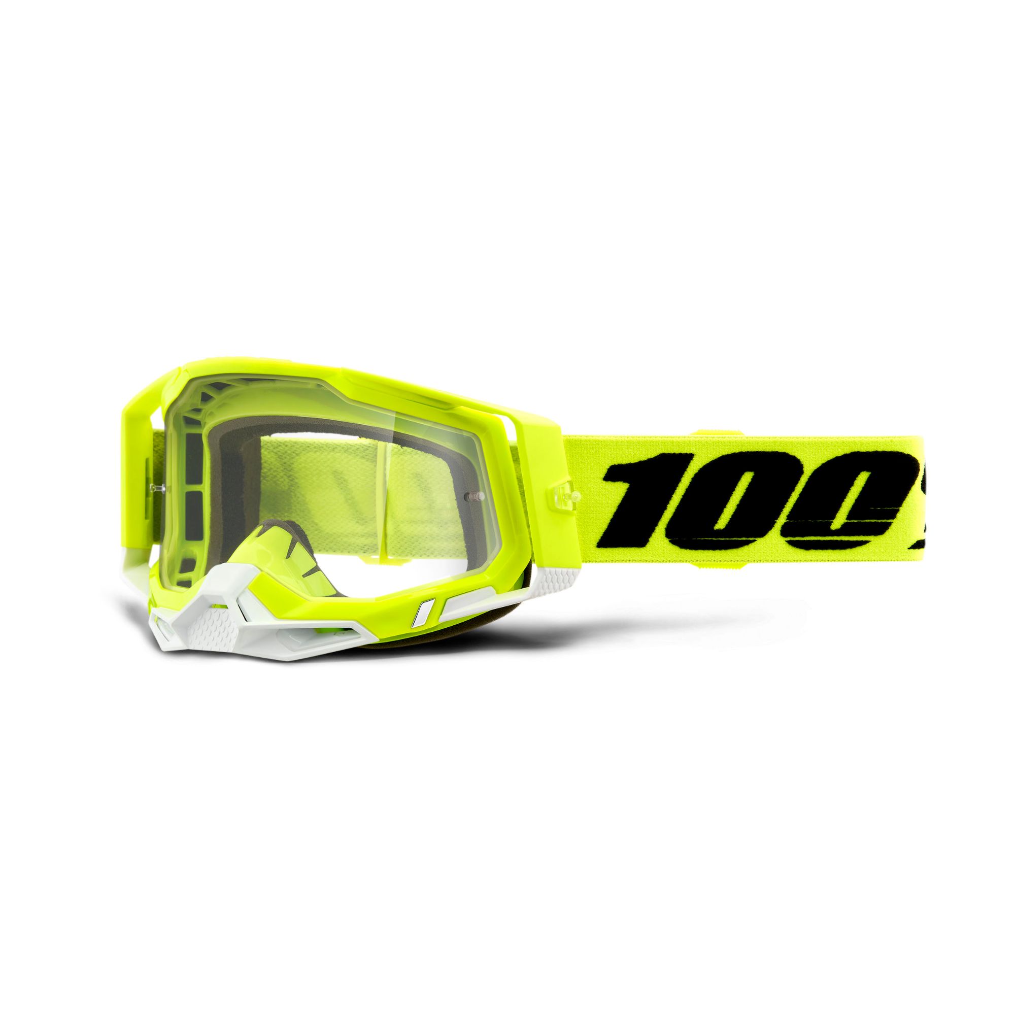 100% Racecraft 2 Goggles Yellow / Clear Lens FREE 1 YEAR Returns, FREE UK Delivery | ThrottleChimp