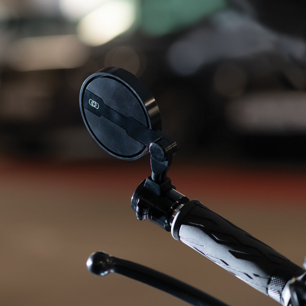 Oxford Cafe Universal Bar End Mirror Black FREE 1 YEAR Returns, FREE UK Delivery | ThrottleChimp