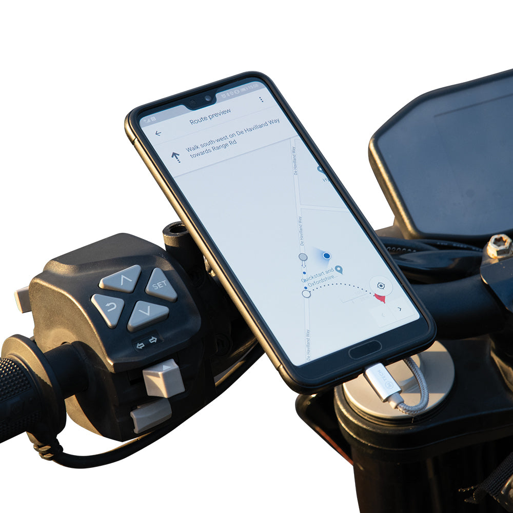 Oxford CLIQR USB Handlebar Mount Kit Black FREE 1 YEAR Returns, FREE UK Delivery | ThrottleChimp